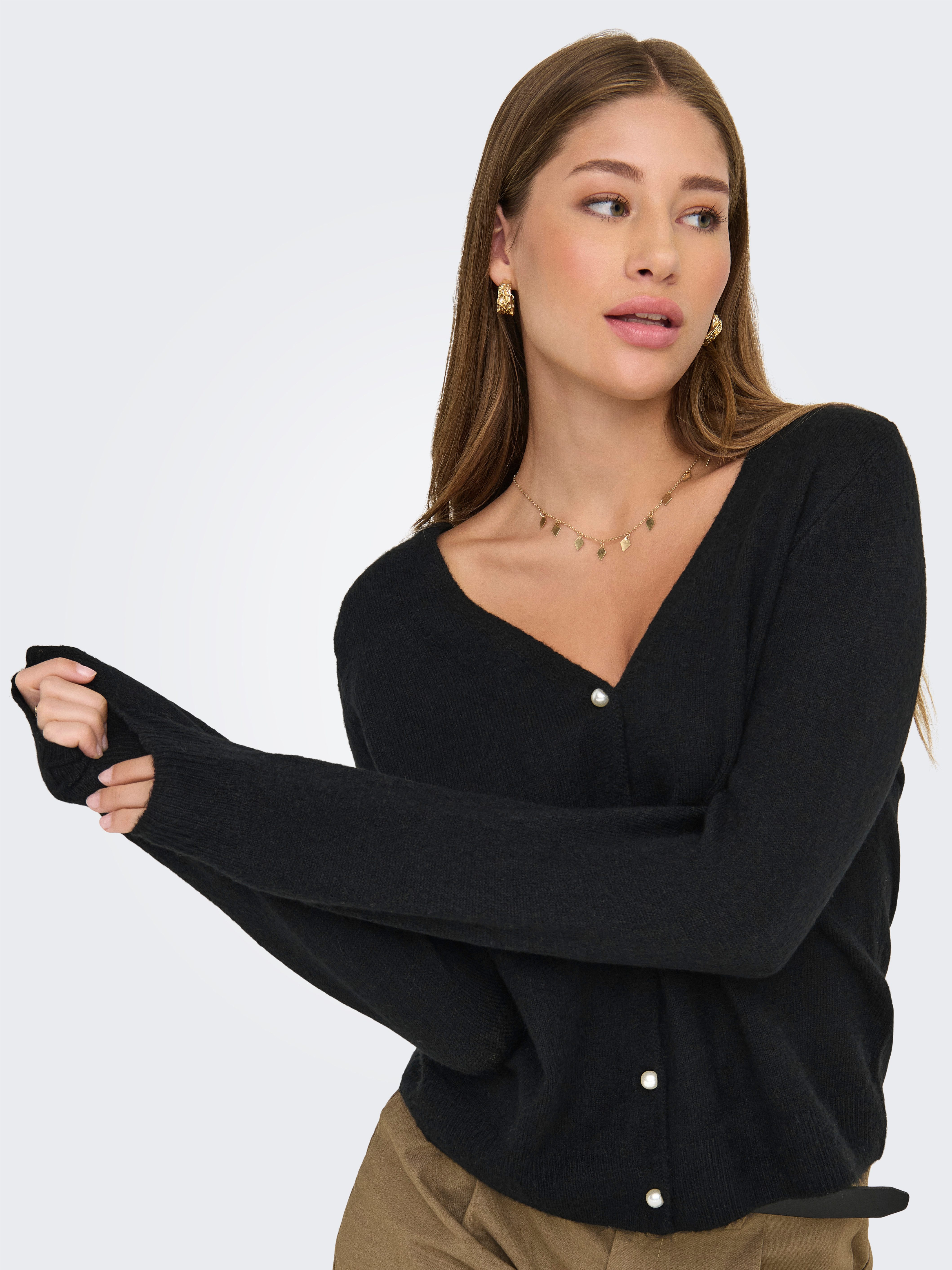 Only Vest ONLADELE LS LACE MIX REVERS CARDI CC KNT