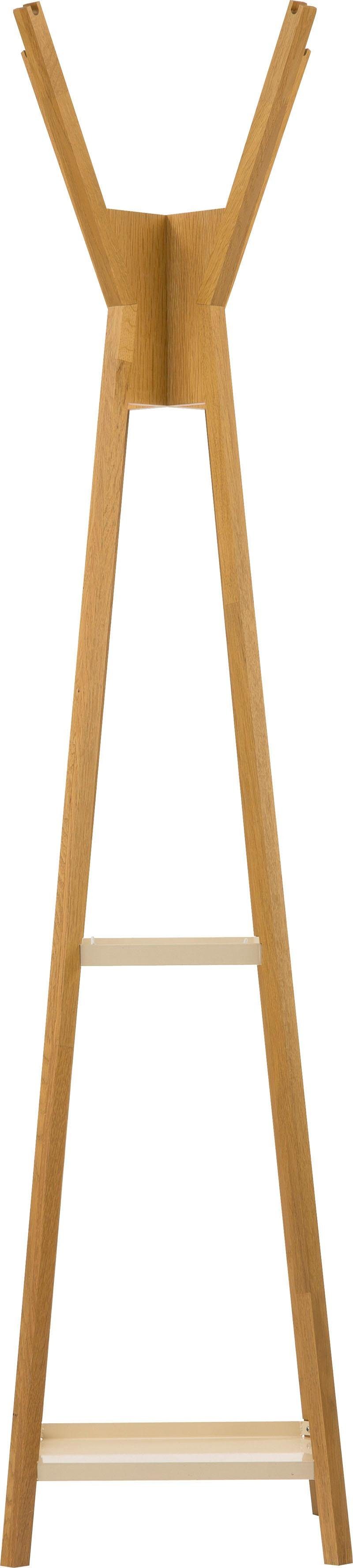 Woodman Kapstok MAGELLAN in scandinavisch design, van massief eiken, met 4 haken