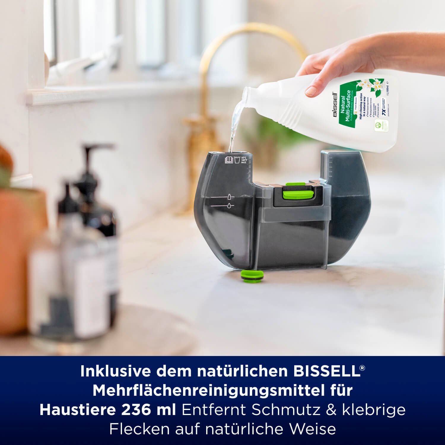 Bissell Nat- en droogzuiger 3893N, SpinWave®+ Vac PET Select, stofvrij dweilen draadloos, voor alle harde vloeren, 3 reinigingsmodi inclusief zuigmodus