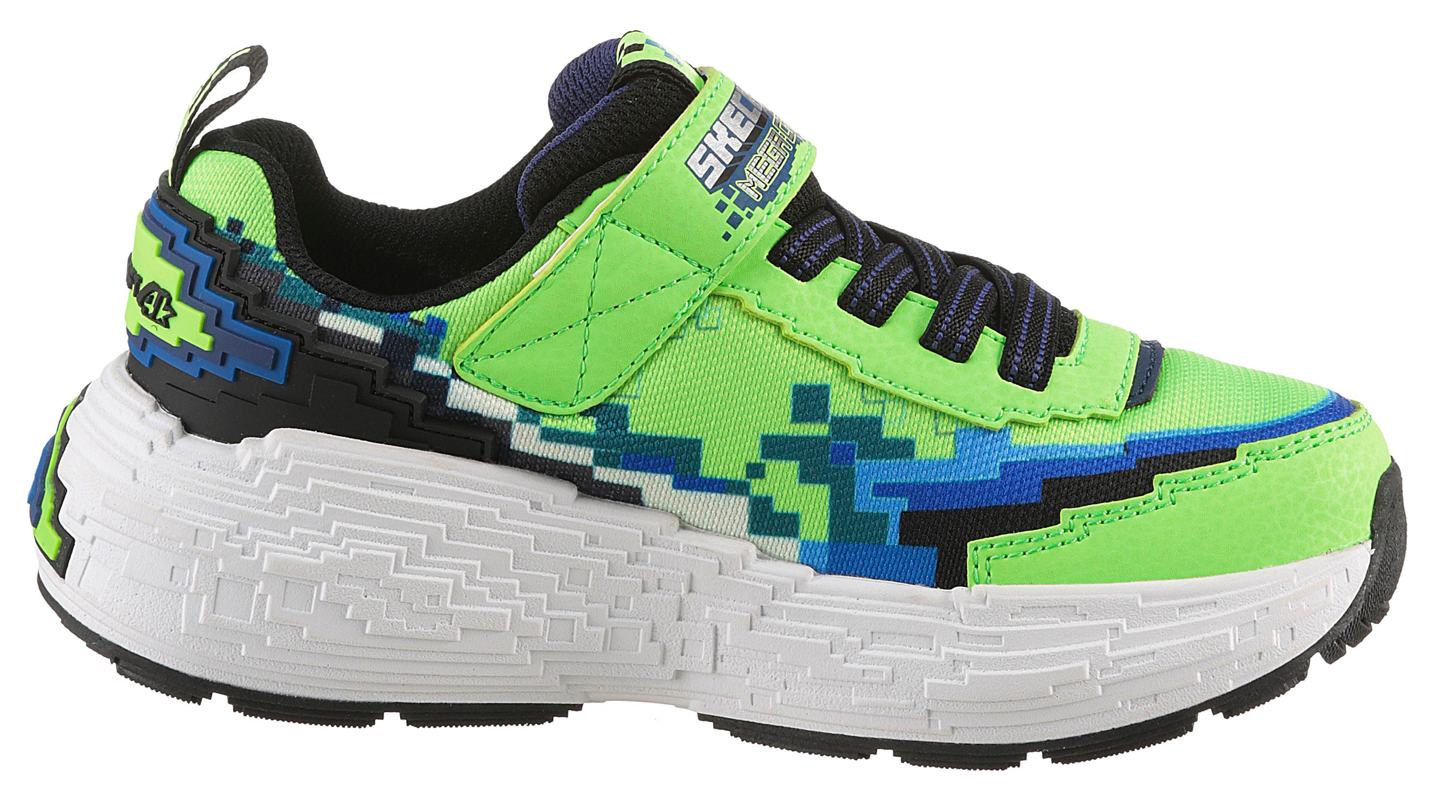 Skechers Sneakers MEGA-CRAFT 4K , klittenbandschoen in coole pixel-look, maat sjabloon te downloaden