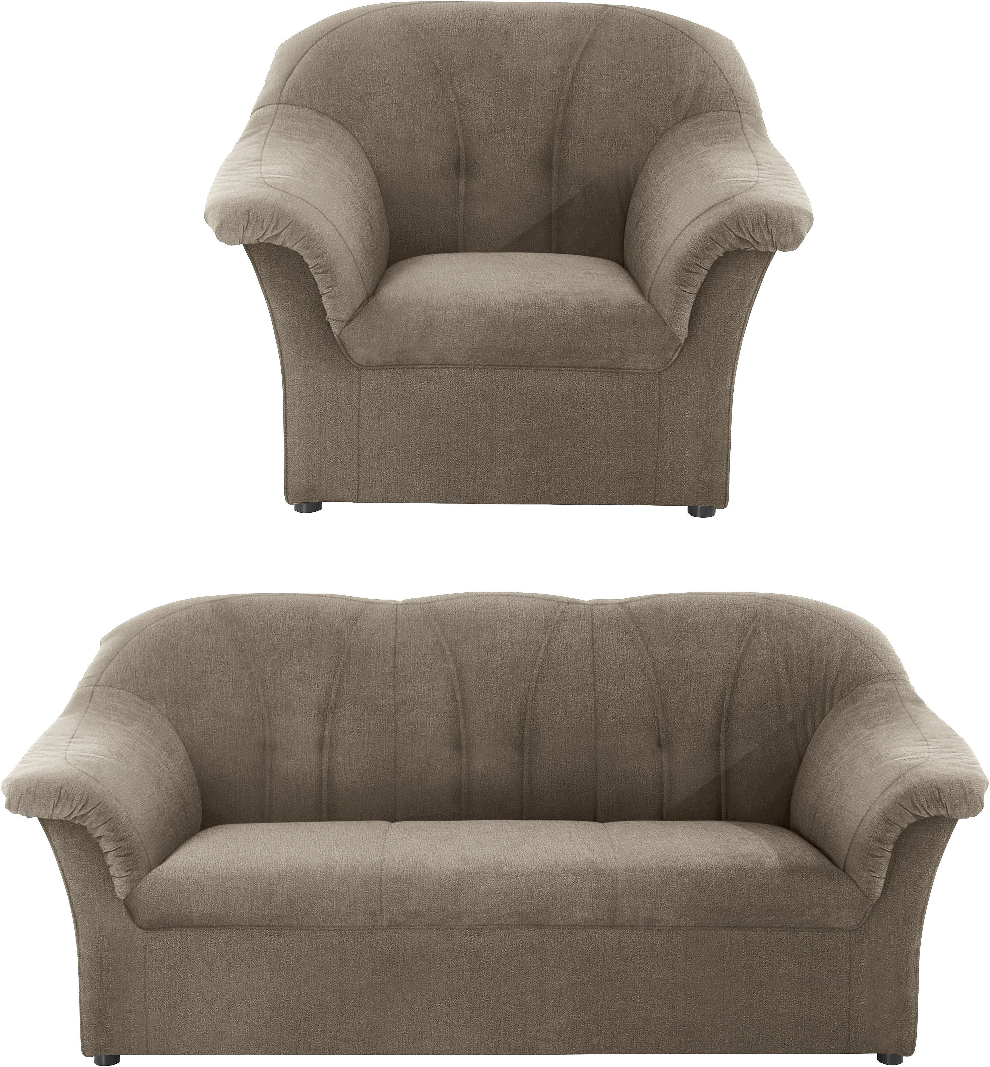 DOMO collection Zithoek Pegnitz Fauteuil en 3-zits (set)