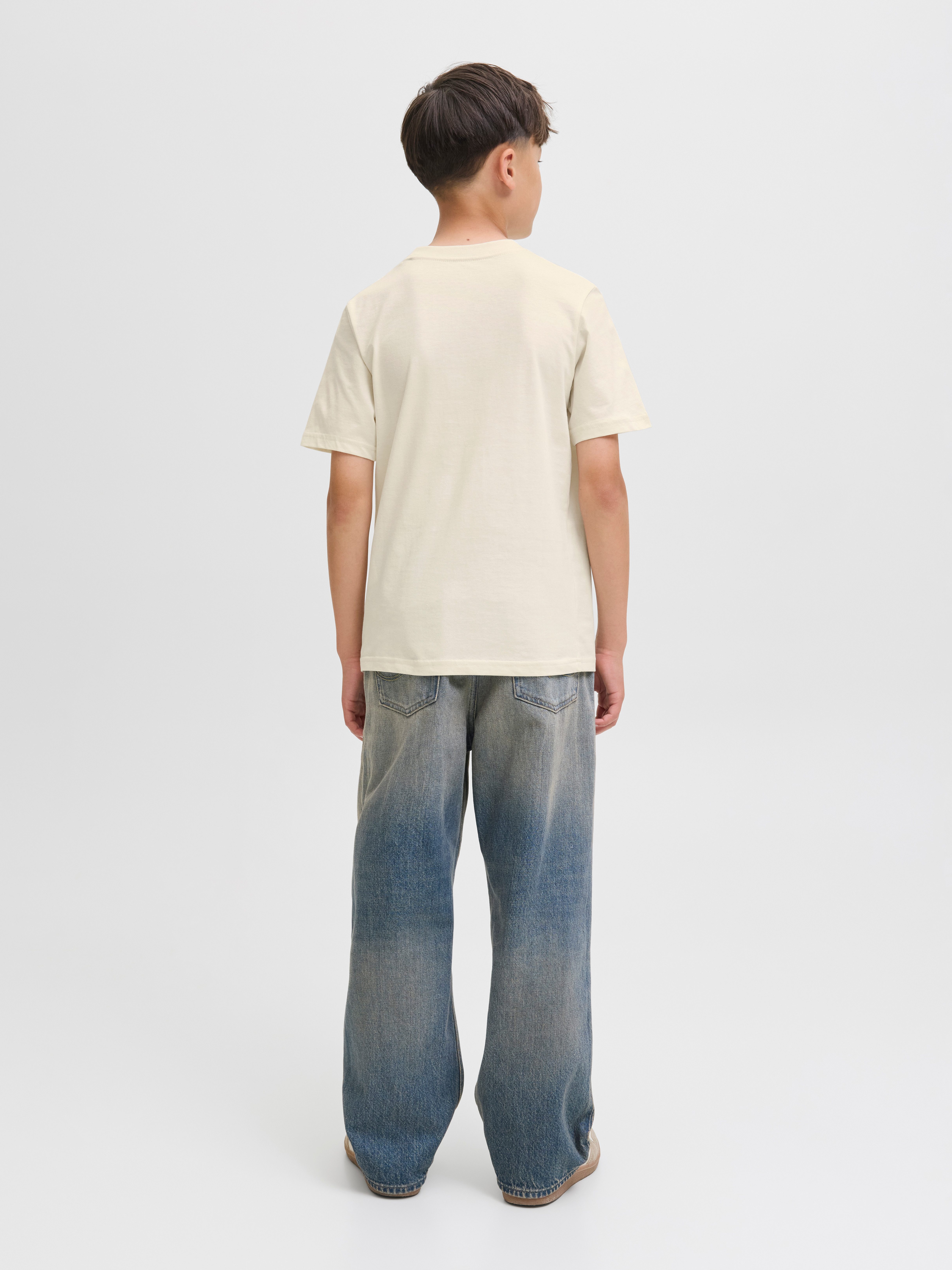 Jack & Jones Junior T-shirt JORSKULL NATURE TEE SS CREW NECK SN JNR
