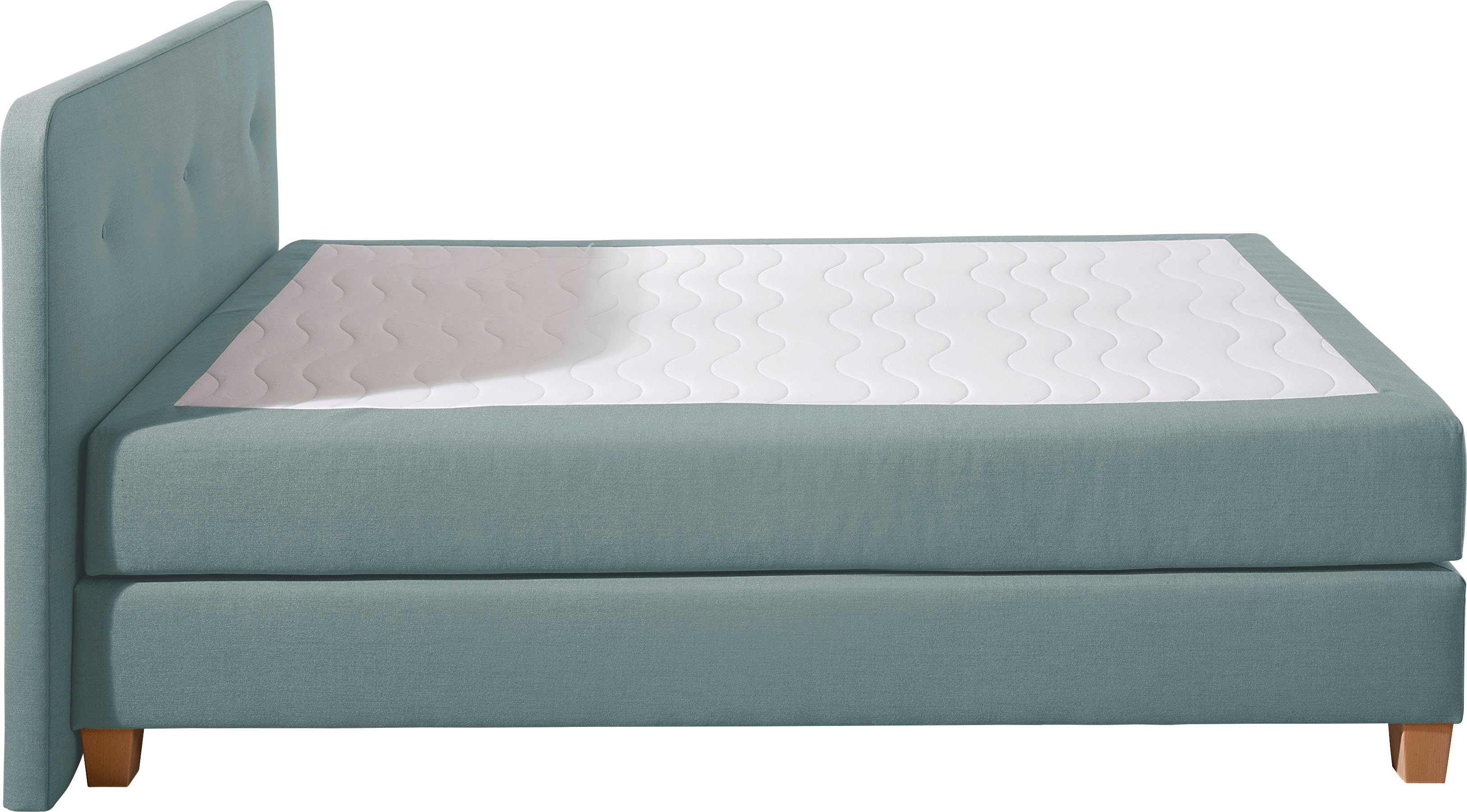 Home affaire Boxspring Fargo inclusief topper, in 3 soorten matrassen, in fluweel of structuurstof