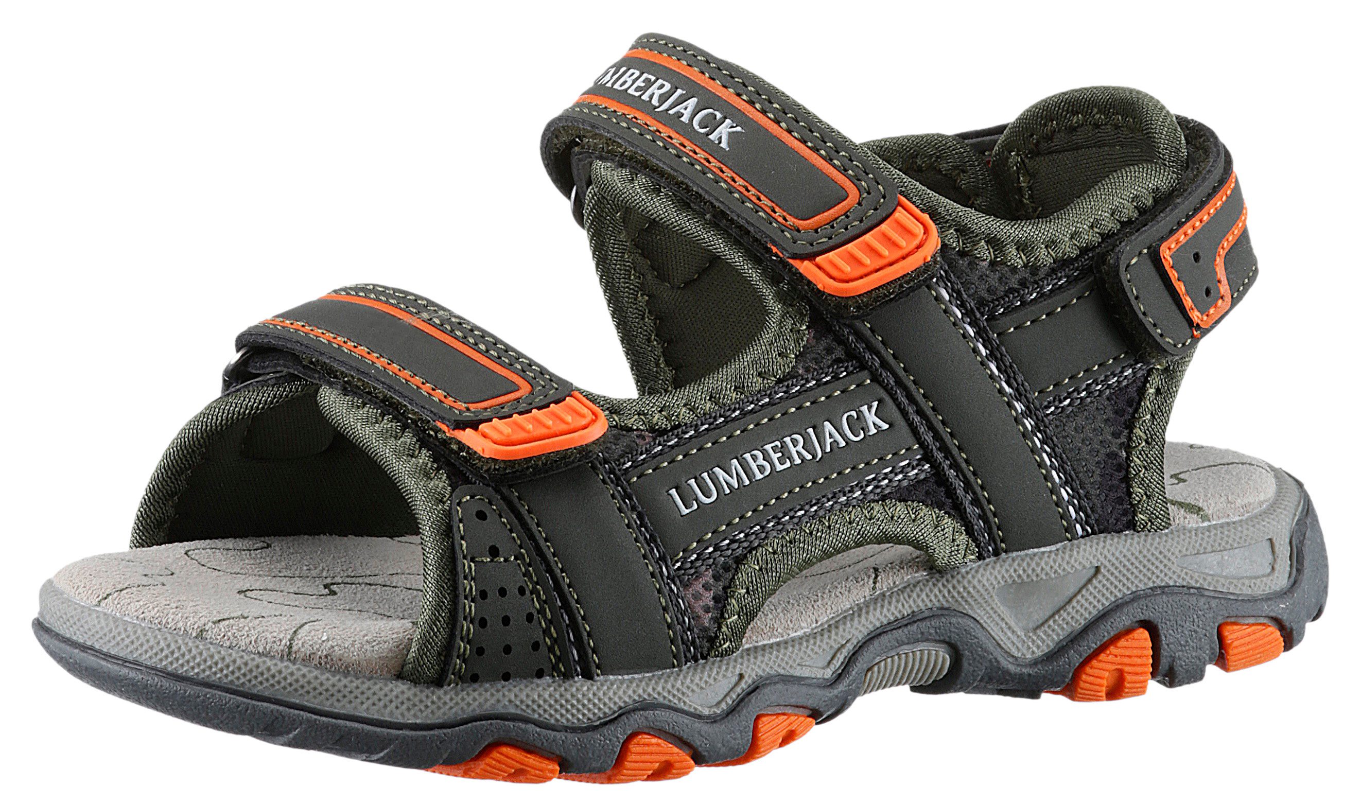 LUMBERJACK Trekkingsandalen , zomerschoen, outdoor sandaal, klittenbandschoen, met leren binnenzool