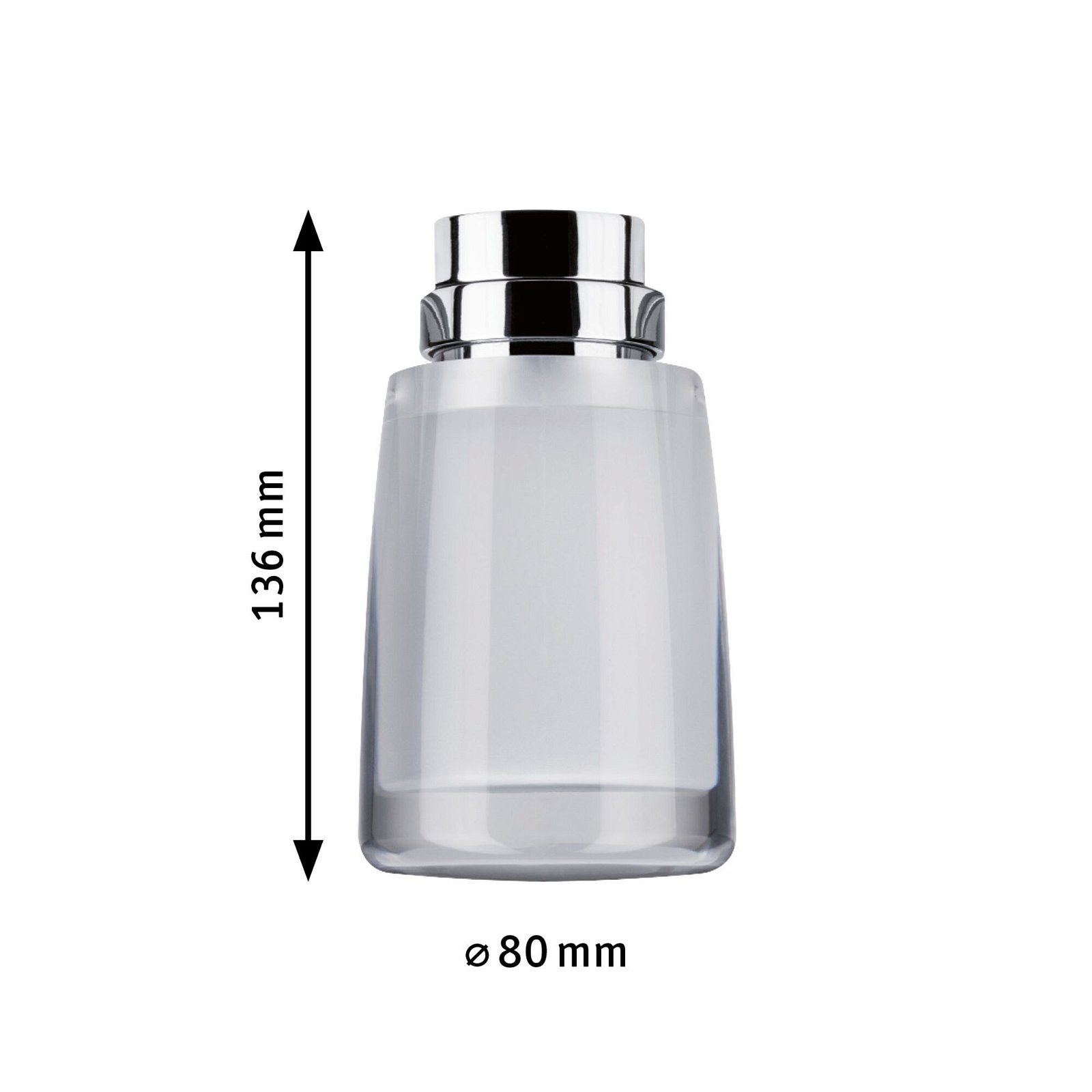 Paulmann Railsysteem-lampen URail rail spot Safira 350lm 4,9W 2700K 230V Chroom, Helder, Satin (1-delig)
