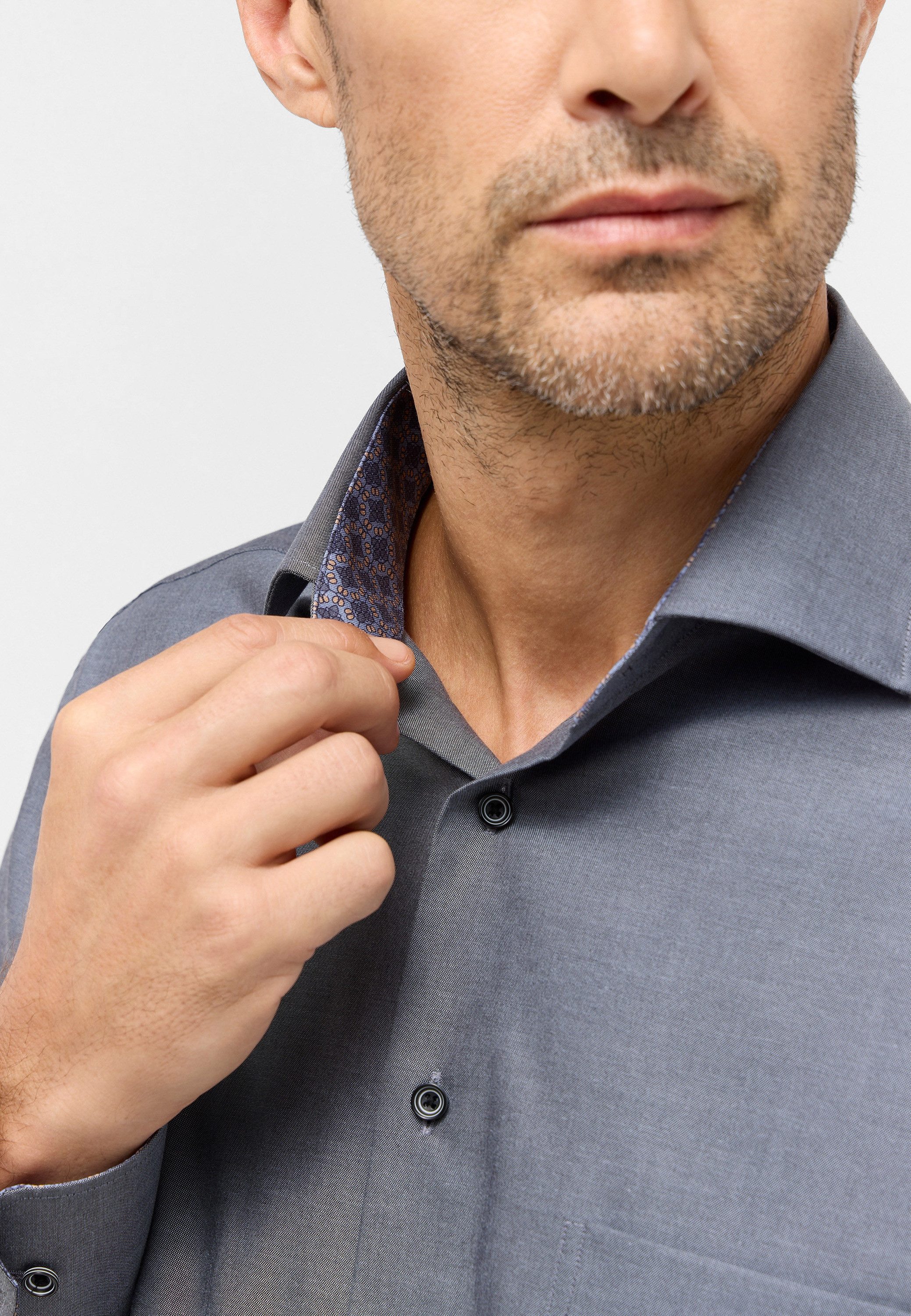 Eterna Overhemd met lange mouwen MODERN FIT NON IRON (strijkvrij)
