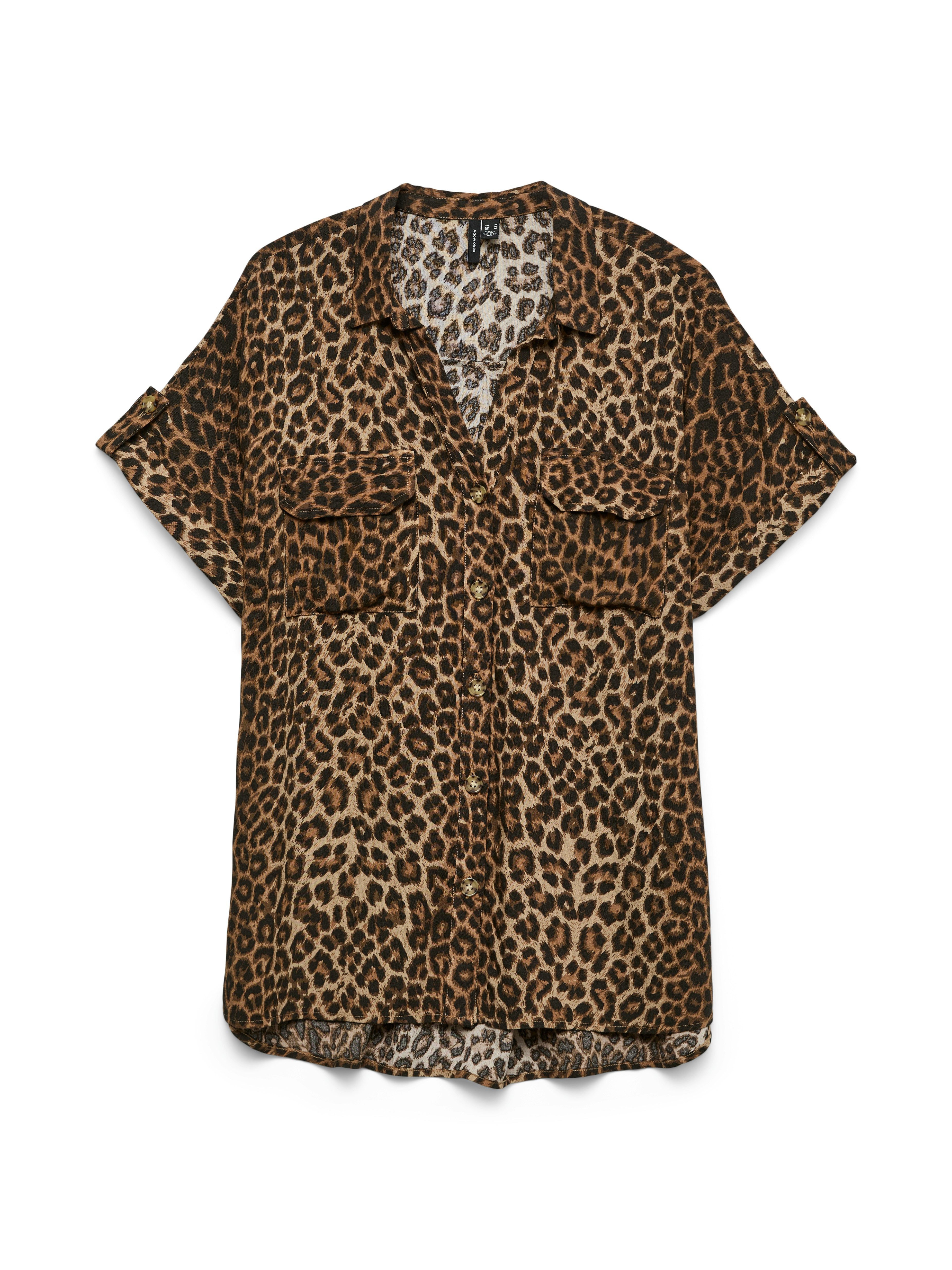 Vero Moda Blouse met korte mouwen VMBUMPY SS SHIRT AOP WVN GA NOOS