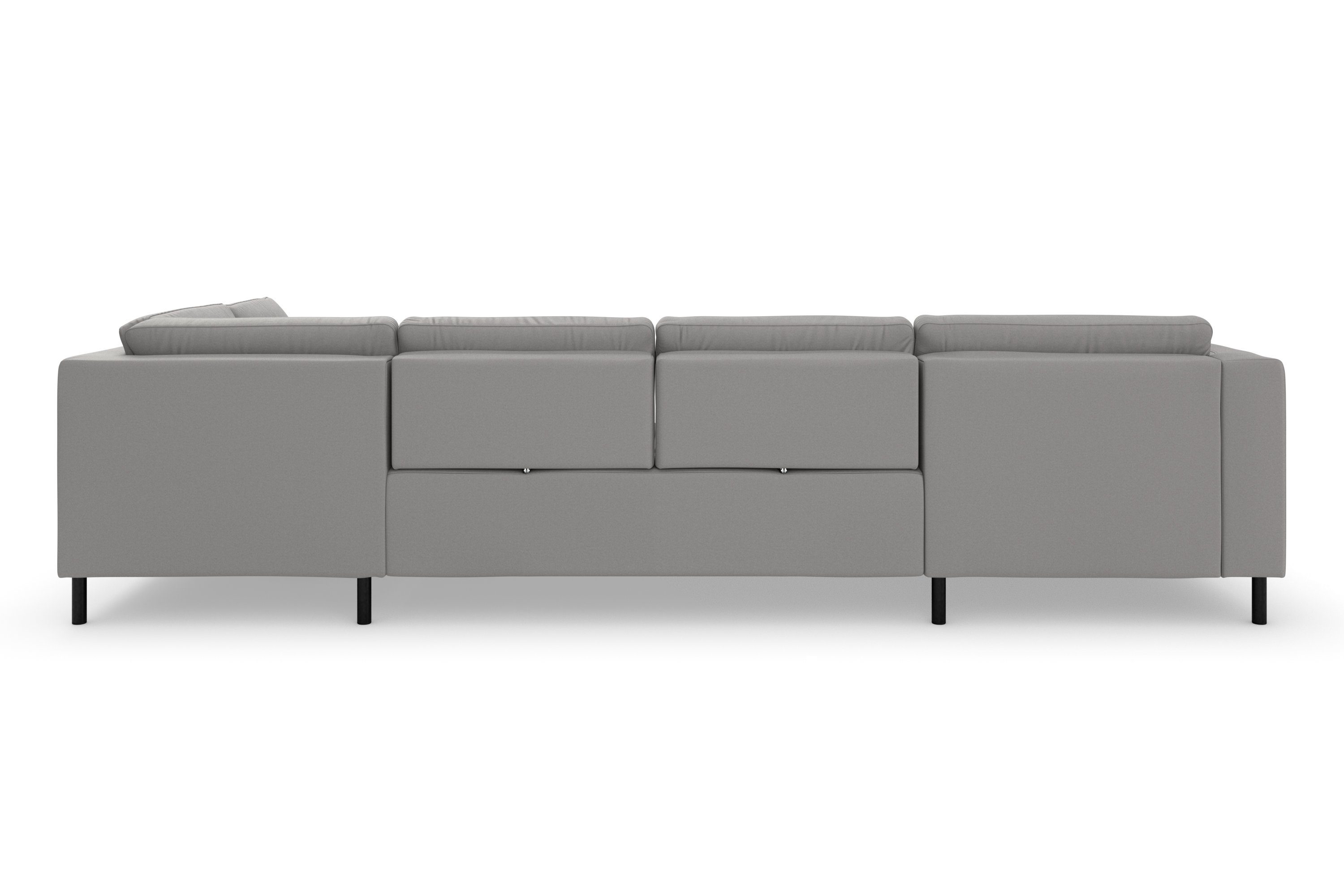 sit&more Zithoek Olsen U-vorm inclusief zitdiepteverstelling, naar keuze met slaapfunctie, 15 cm hoog