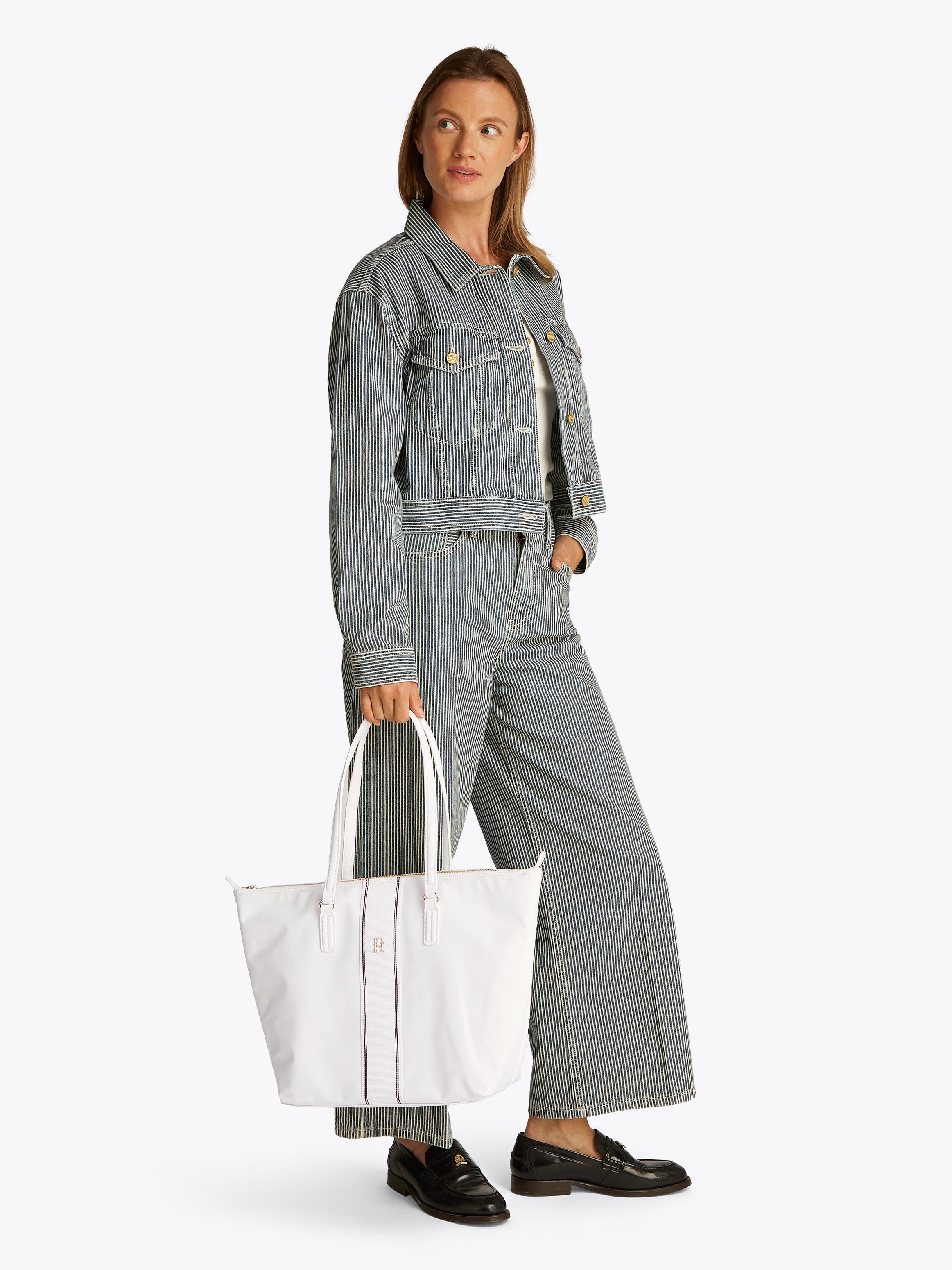 Tommy Hilfiger Draagtas POPPY TOTE CORP , dames handtas, schoudertas, shopper met dubbele handvat