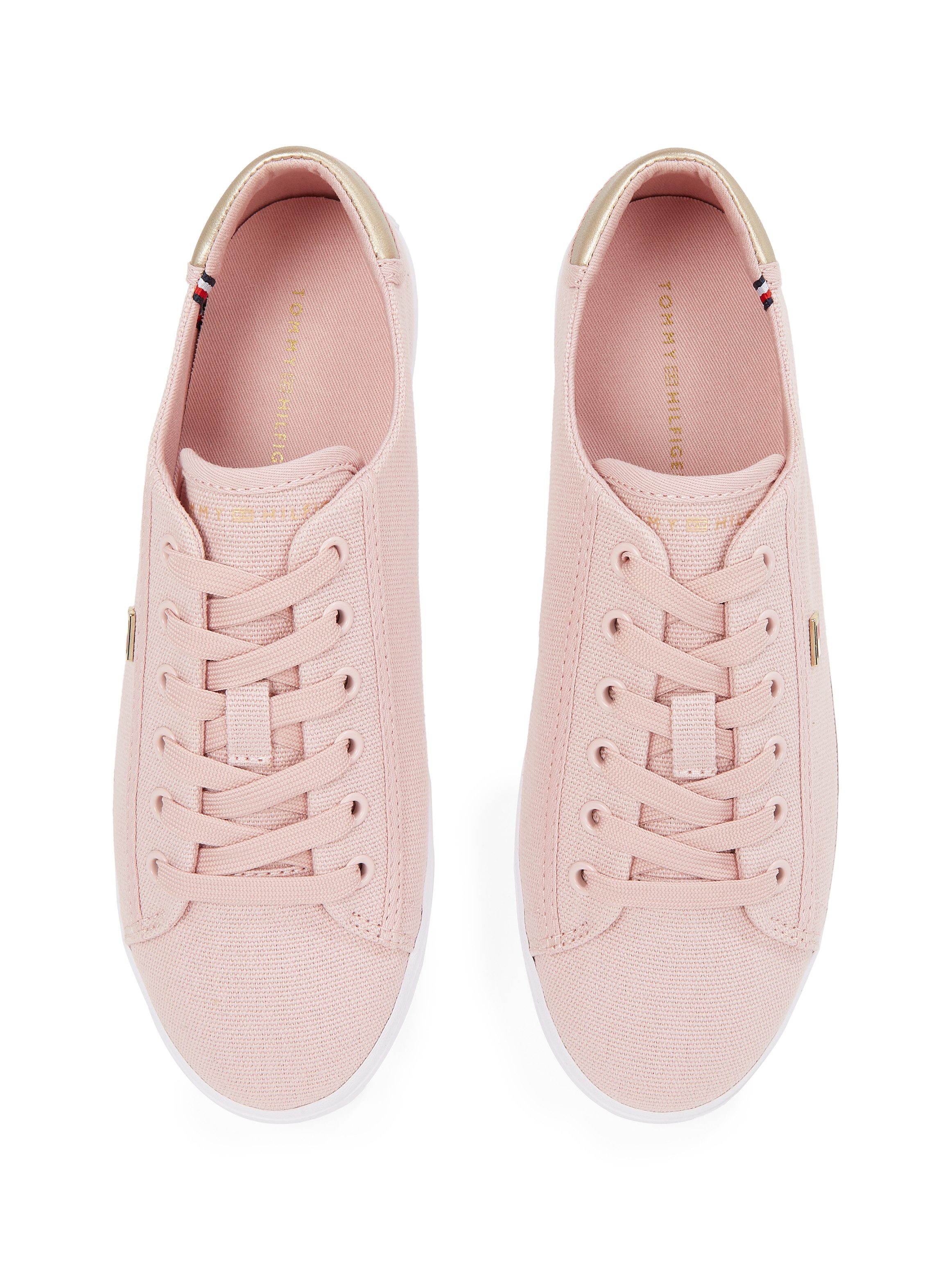 Tommy Hilfiger Plateausneakers VULC CANVAS LACE UP SNEAKER , vrijetijdsschoen, lage schoen, veterschoen, in smalle vorm