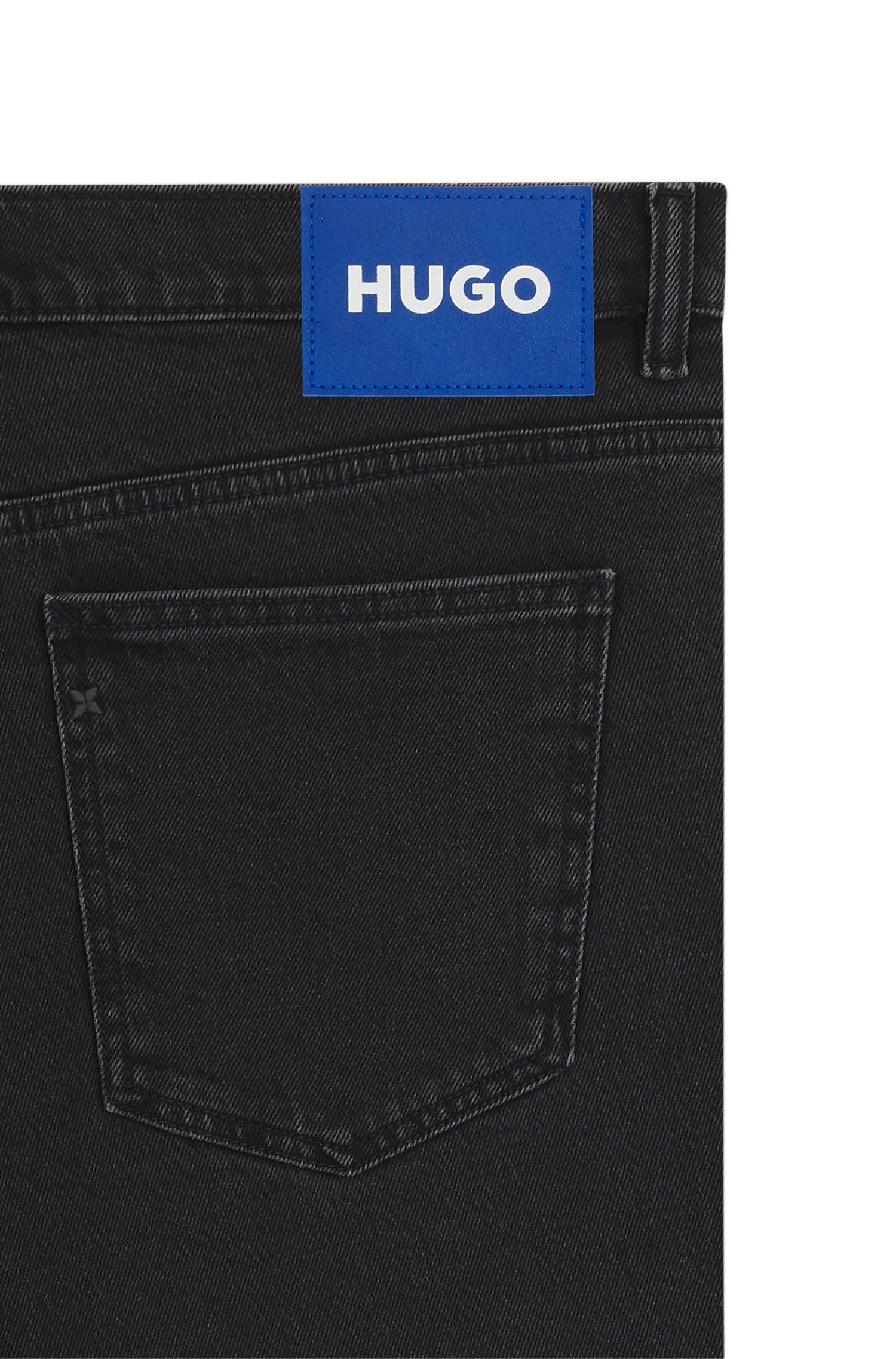 HUGO Blue Tapered jeans Brody met stone-washed-finish