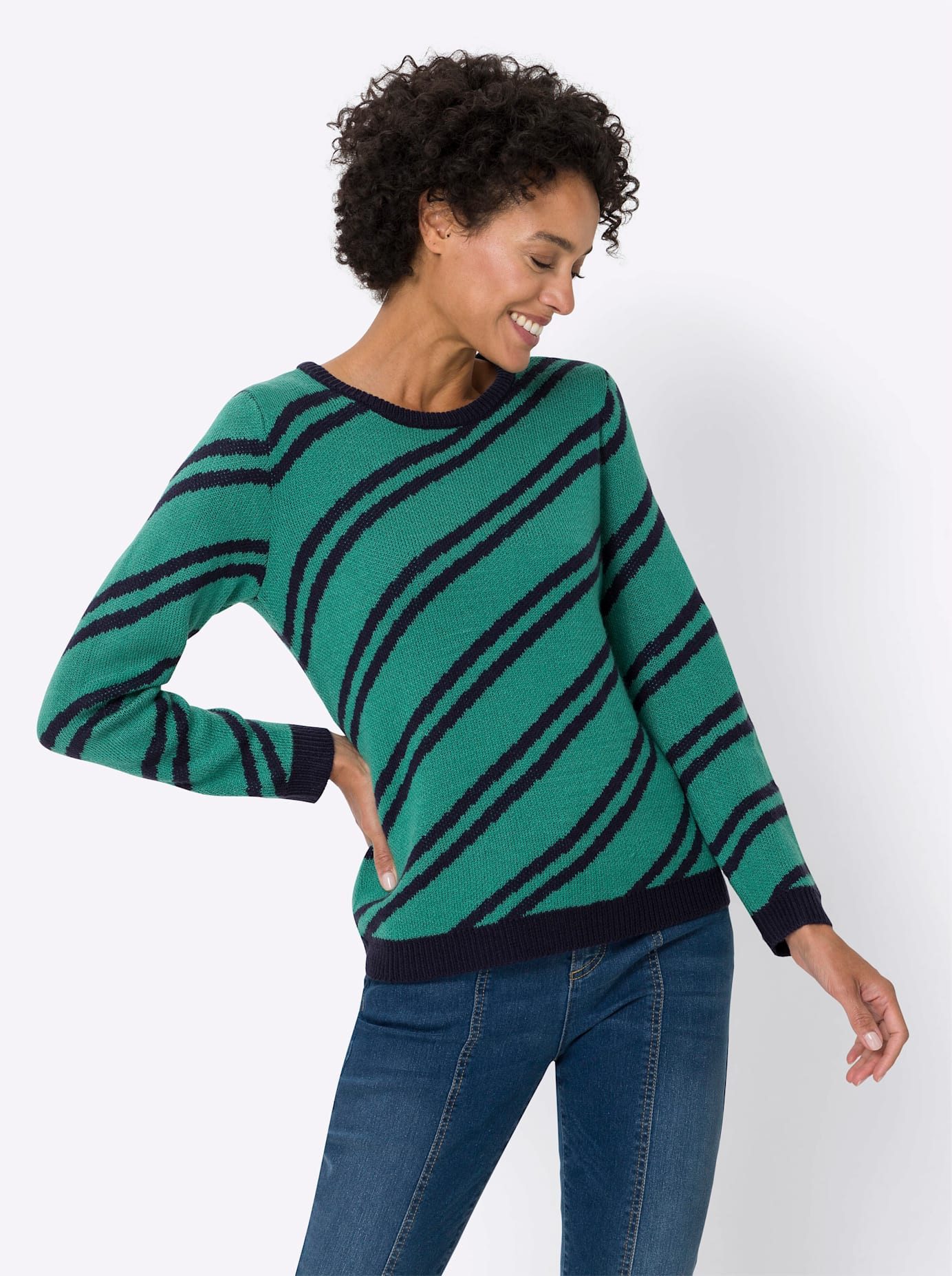 Classic Basics Gebreide trui Gestreepte trui