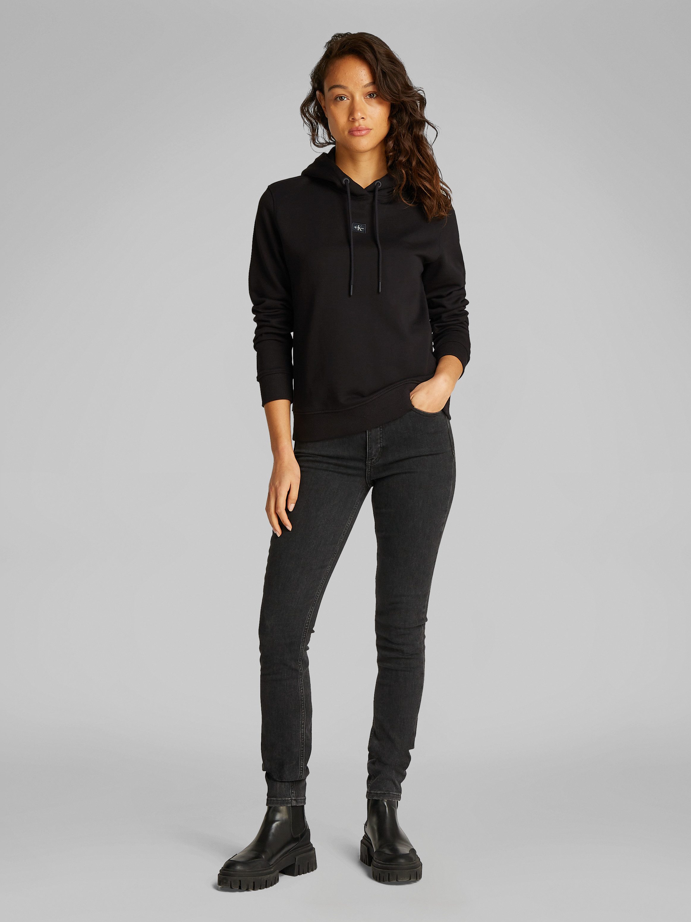 Calvin Klein Hoodie WOVEN LABEL REGULAR HOODIE