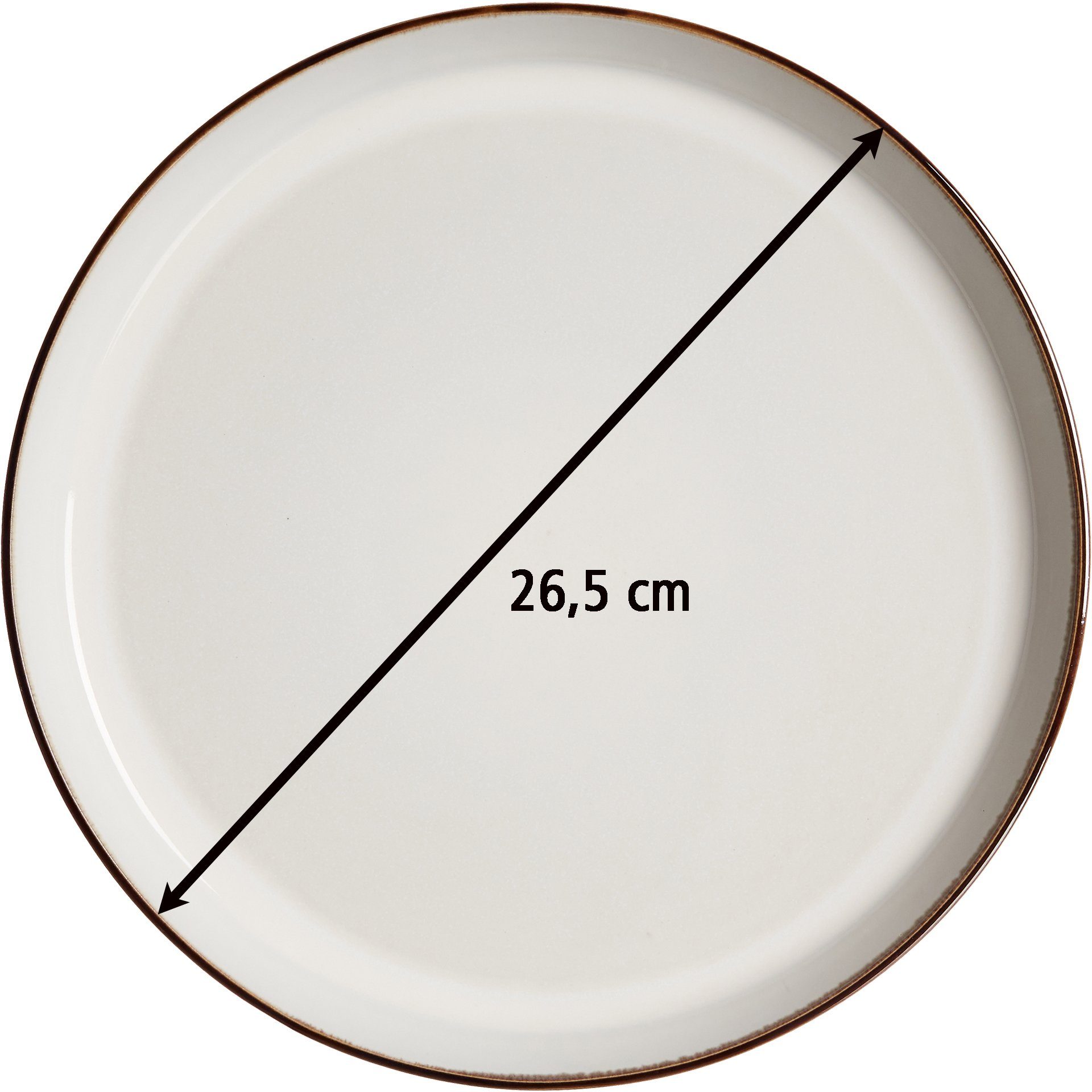 Ritzenhoff & Breker Combi-servies Serviesset, servies Visby, 16-delig, wit elk exemplaar is uniek, 16 delen, voor 4 personen (set, 16-delig)