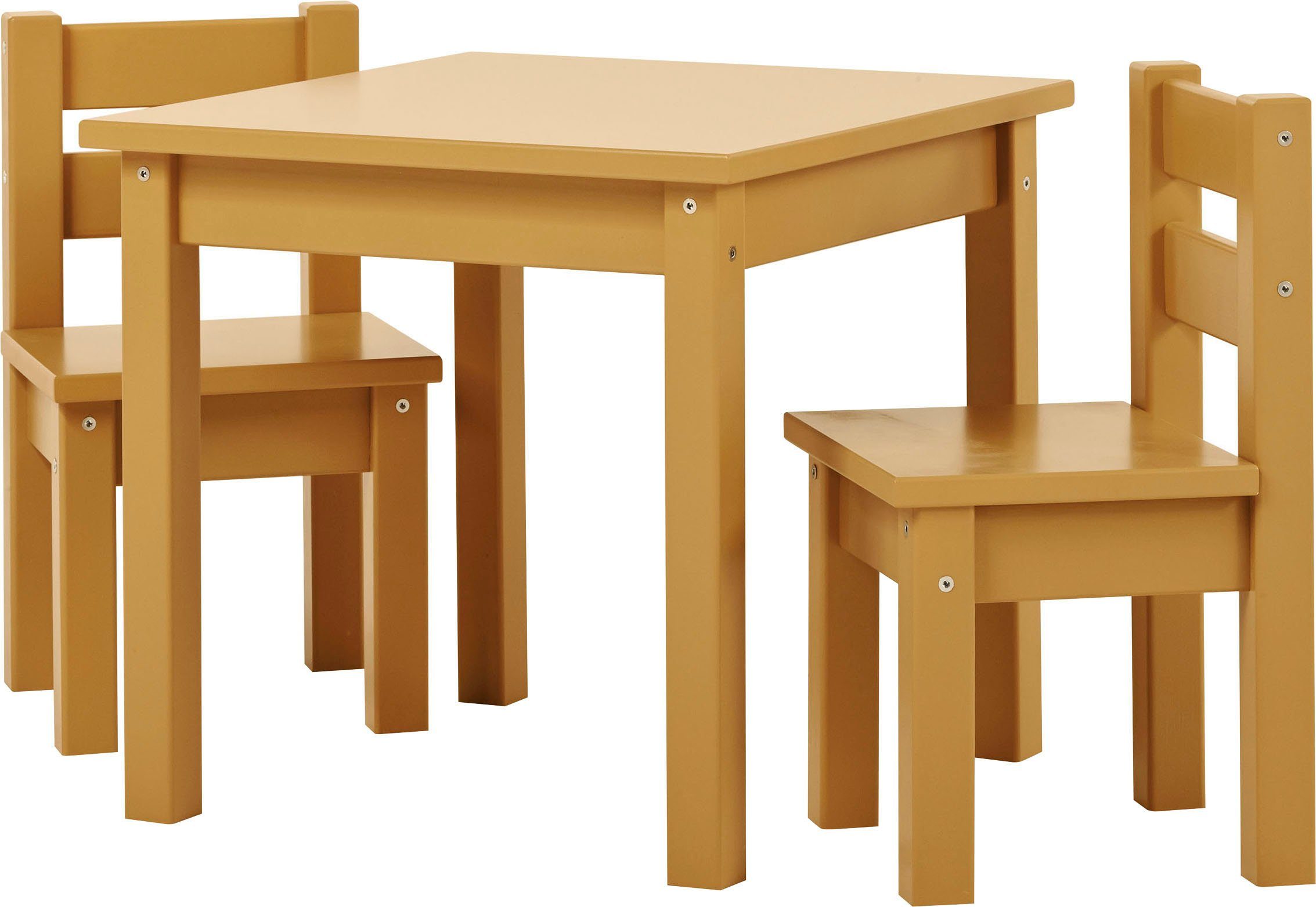Hoppekids Kinderzithoek MADS kinderzithoek in vele kleuren, met twee stoelen (set, 3-delig) bankjes & fauteuils geel