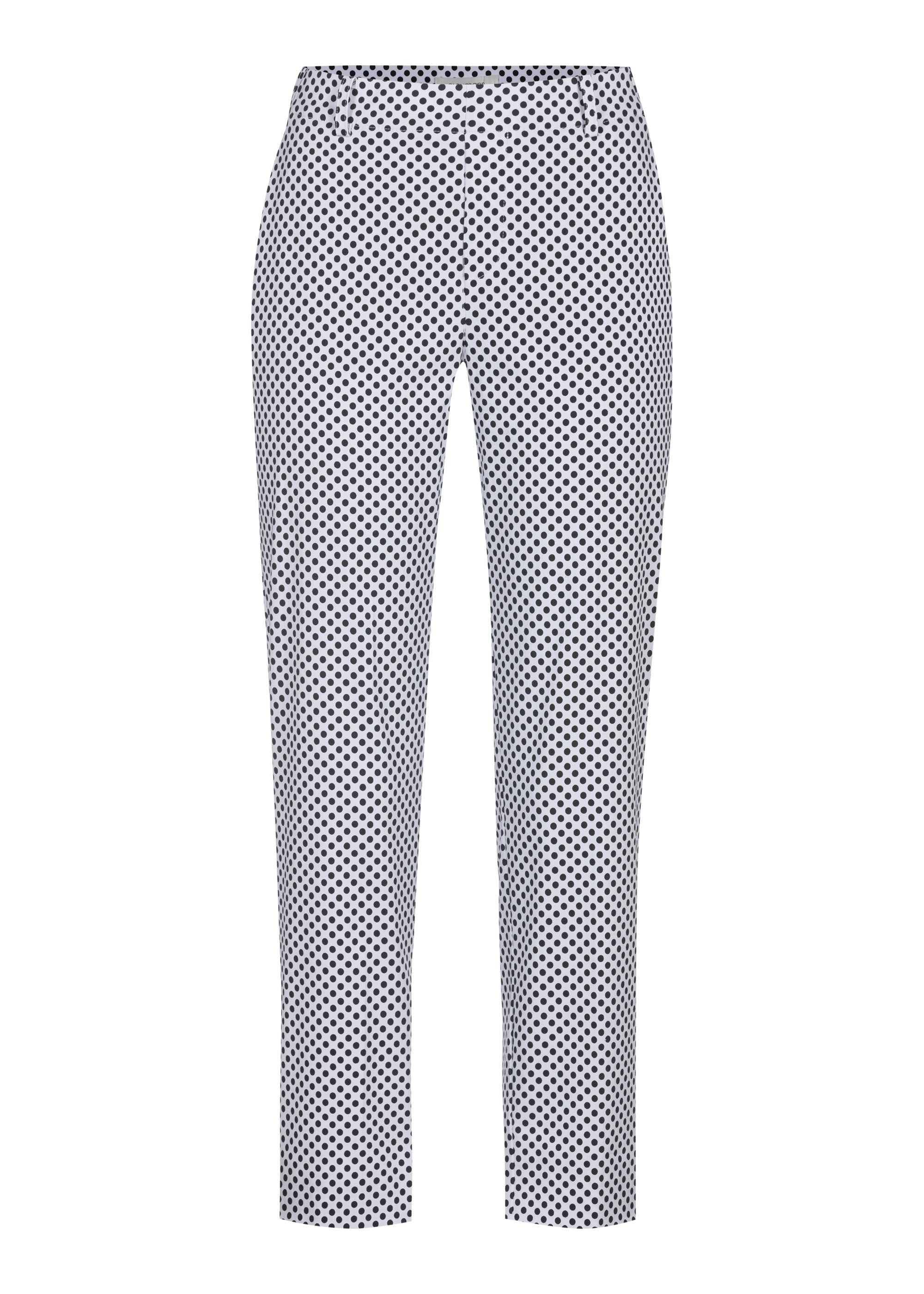 Stehmann Stoffen broek met minimal-punten-print