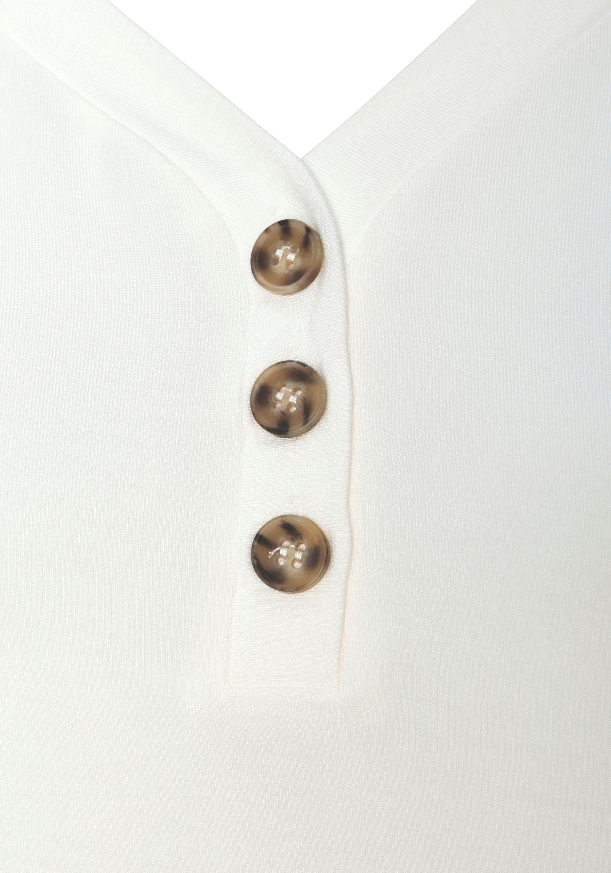 Lascana Shirt Met sierknoppen in hoornlook (2-delig Set van 2)