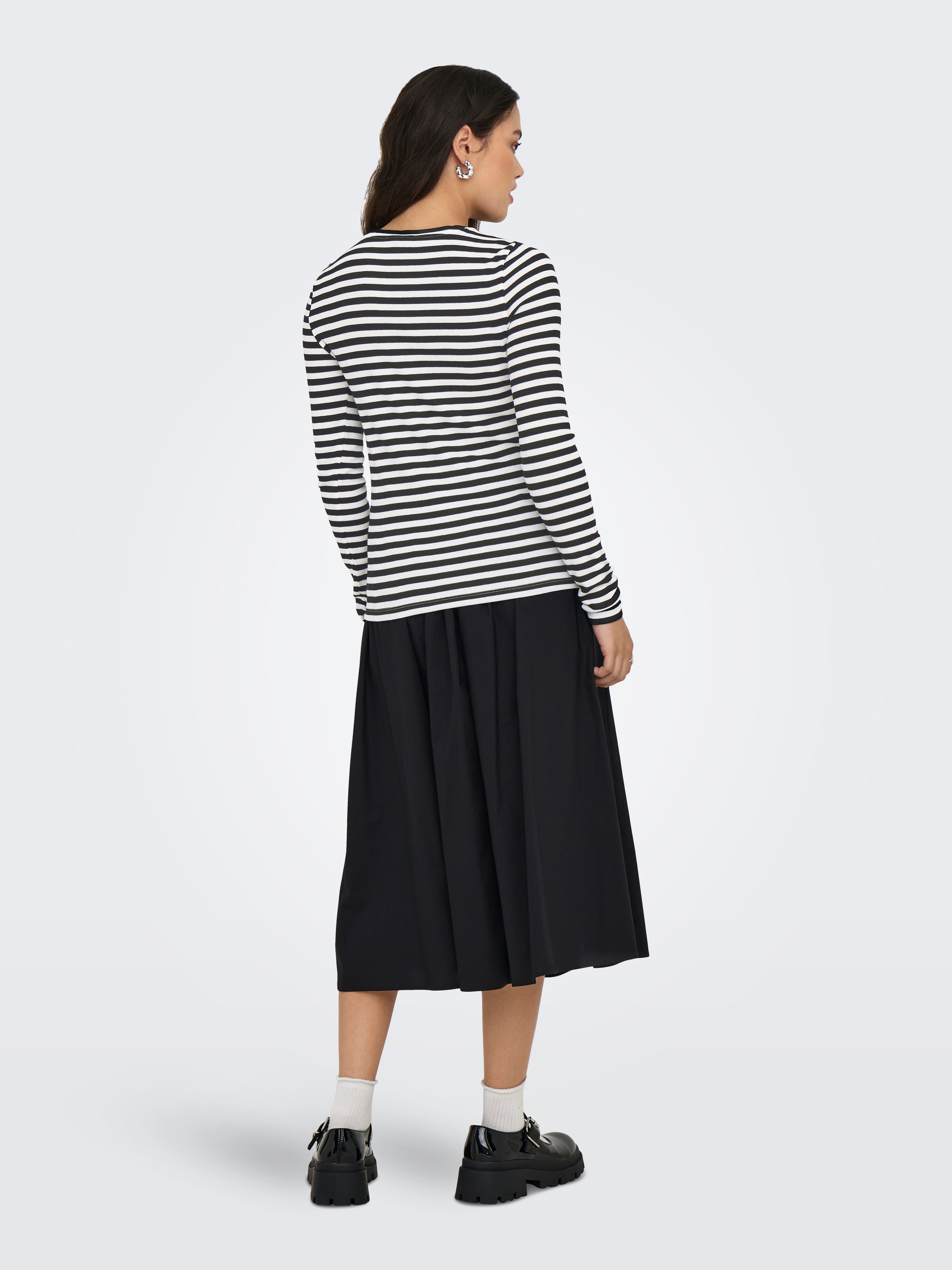 Only Shirt met lange mouwen ONLMAI STRIPE L/S TOP JRS NOOS