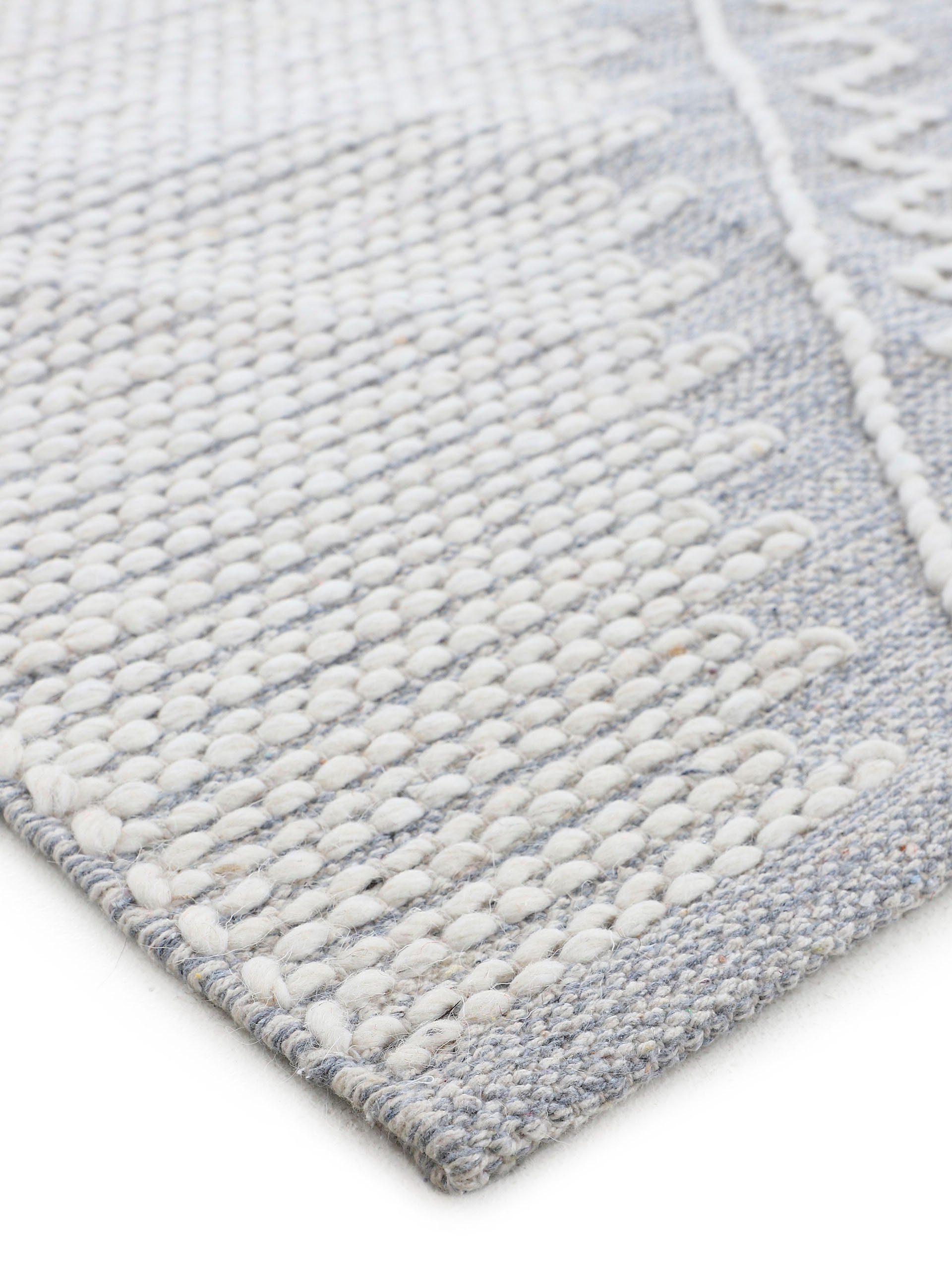 carpetfine Vloerkleed Kelim Durry Handgeweven, geometrisch, hoog-laag effect, handgeweven, 100% katoen