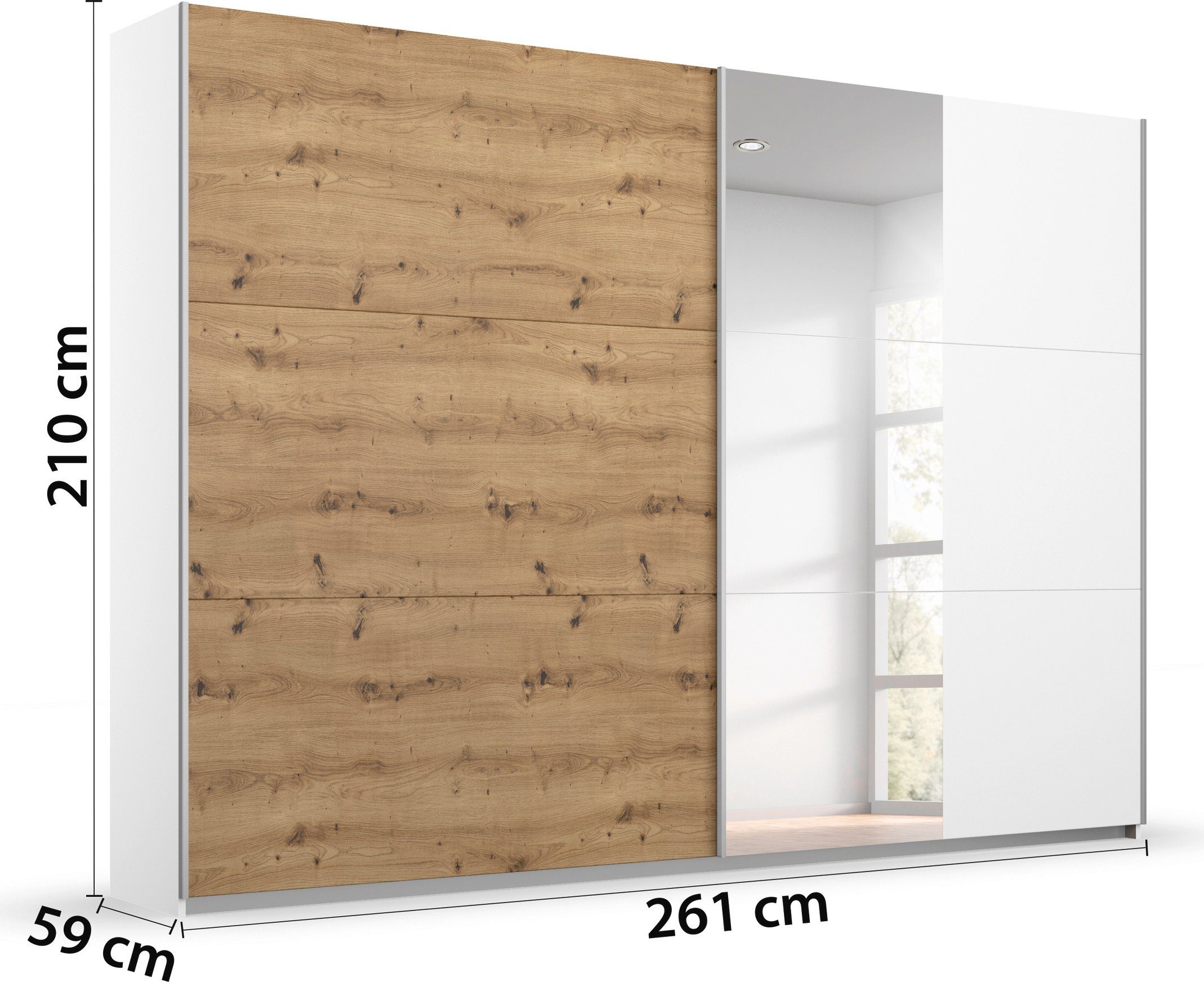 rauch Schuifdeurkast Kledingkast garderobe TOPSELLER AURELIO met 3 uitrustingsvarianten 3 verschillende uitrustingsvarianten handgrepen van metaal made in germany