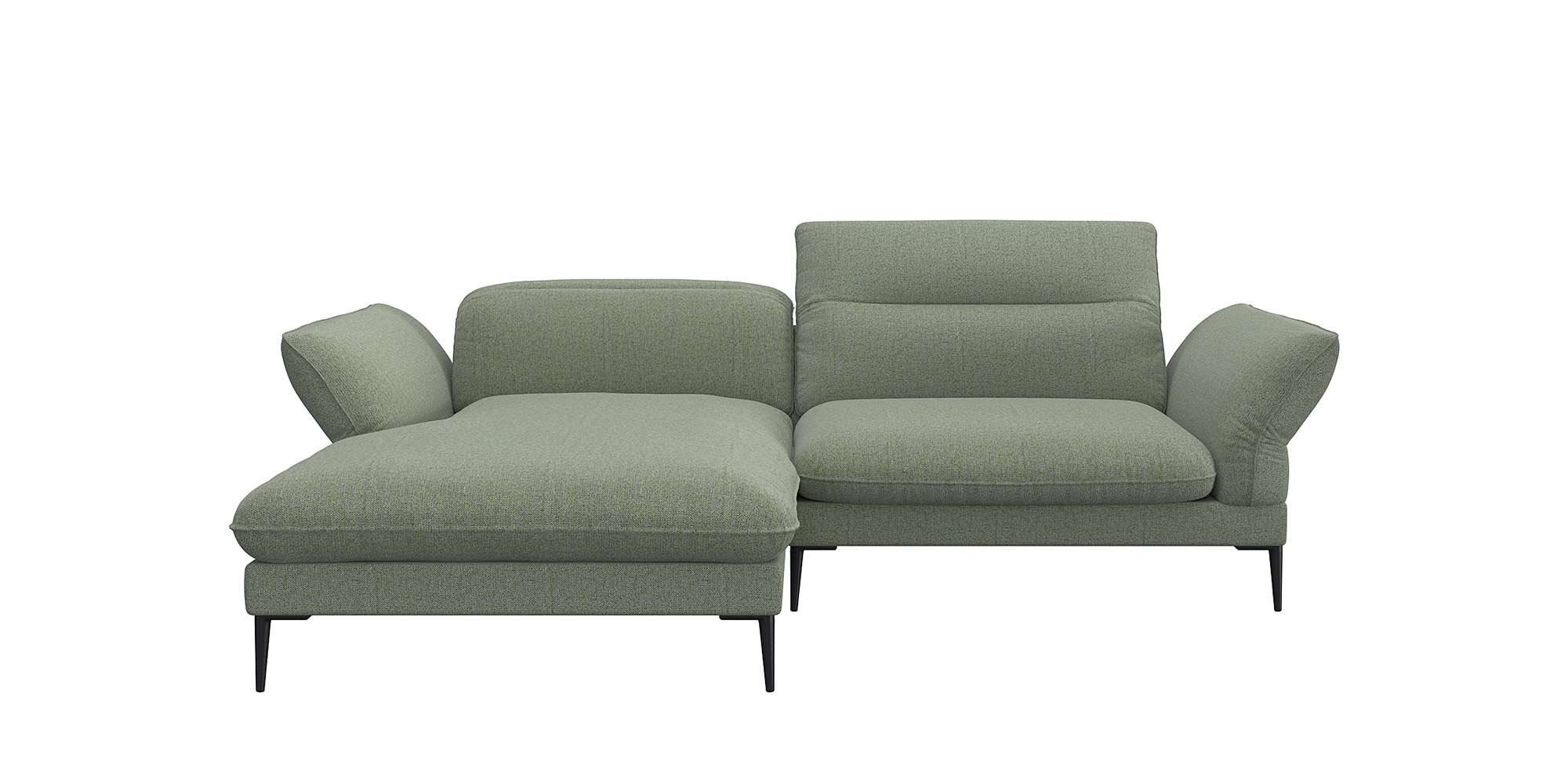 FLEXLUX Hoekbank Salino, functionele bank met recamiere, relaxbank, hoekbank Bank met arm- en hoofdeinde verstellingen, koudschuim & staalgolven