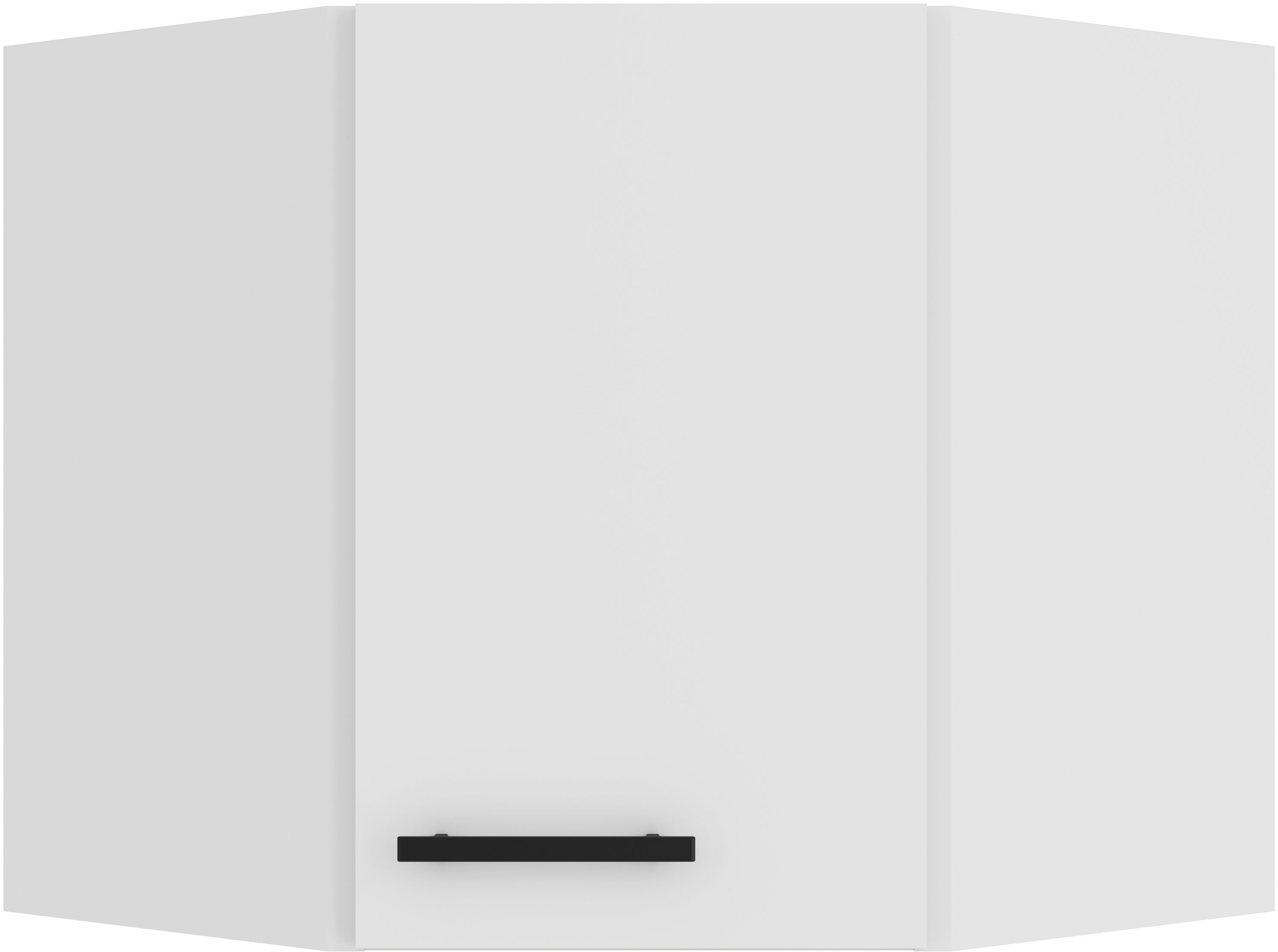 OPTIFIT Hangend hoekkastje Palma Breedte 60 x 60 cm, deuropening verwisselbaar hangkasten wit
