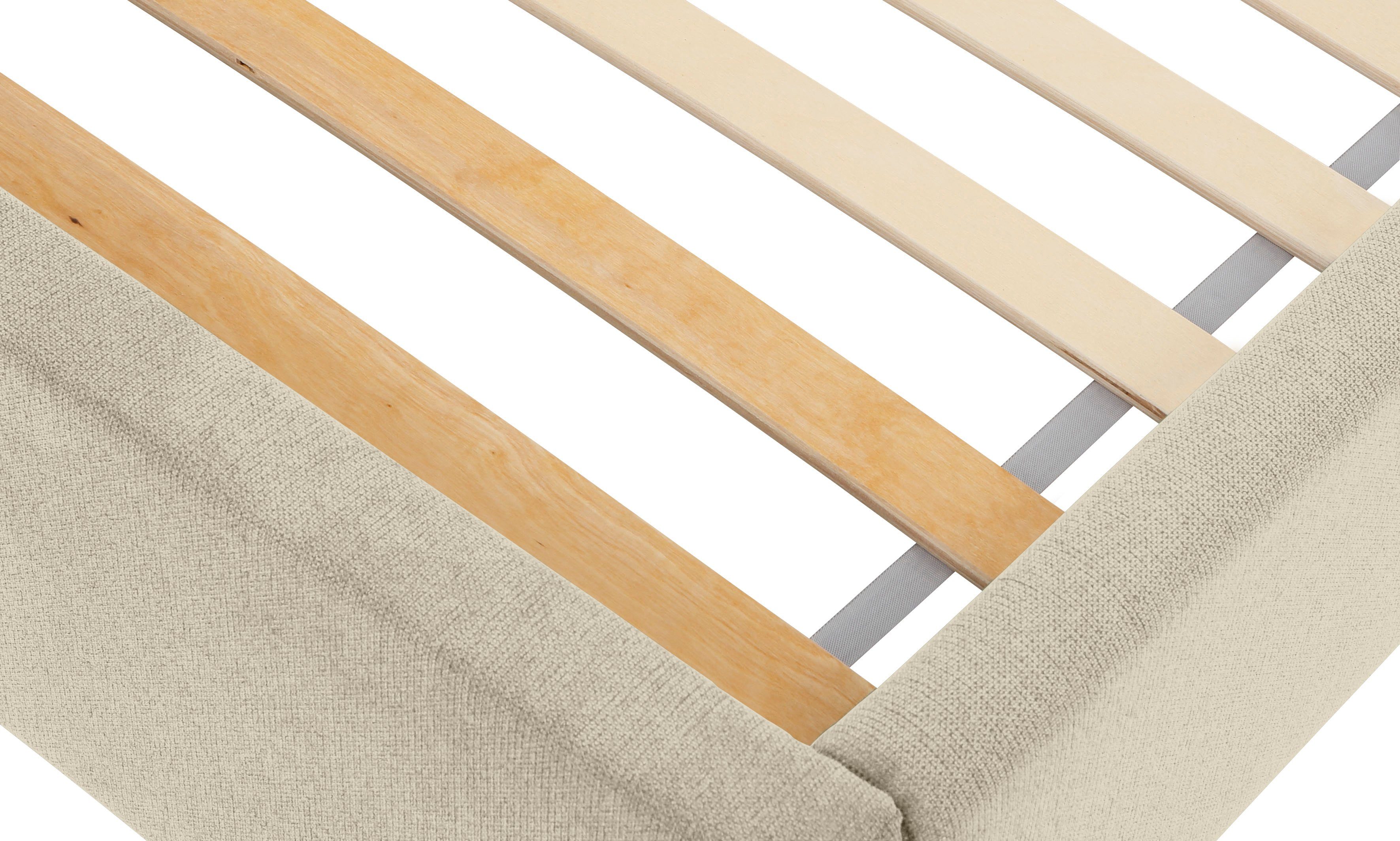 Lüttenhütt Gestoffeerd bed Gebko prettig bekleed hoofdbord met decoratief honingraatmotief