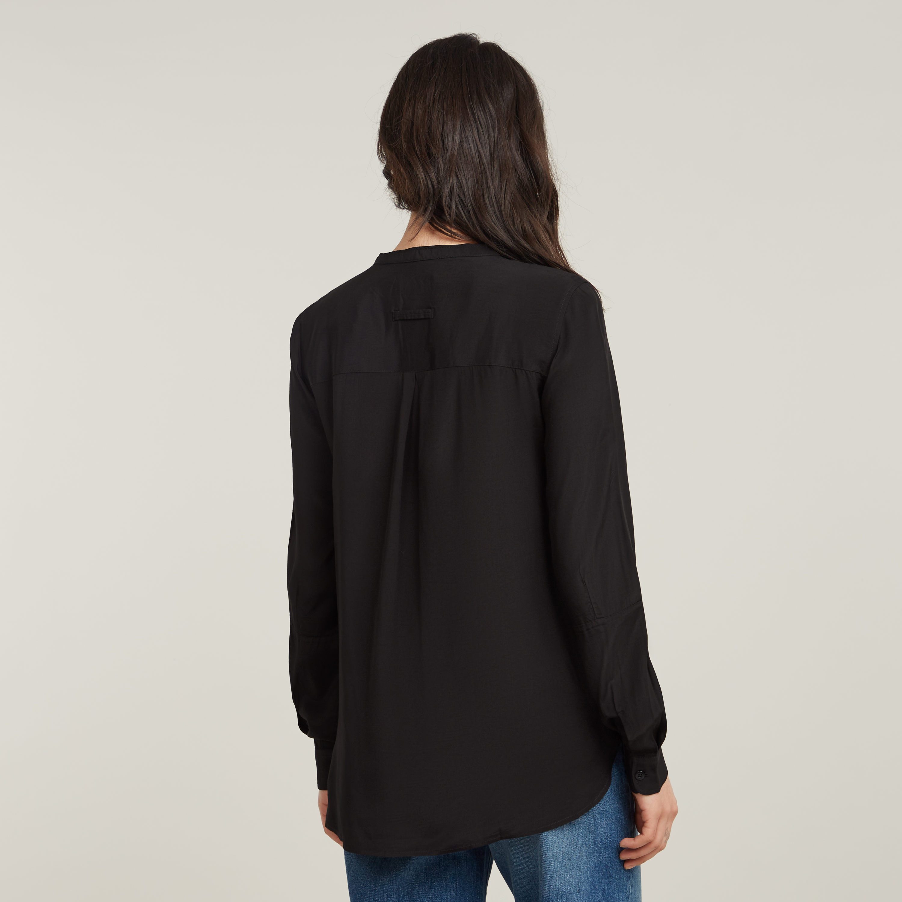 G-Star RAW Blouse met lange mouwen Half Placket Top ls wmn met verborgen knoopsluiting