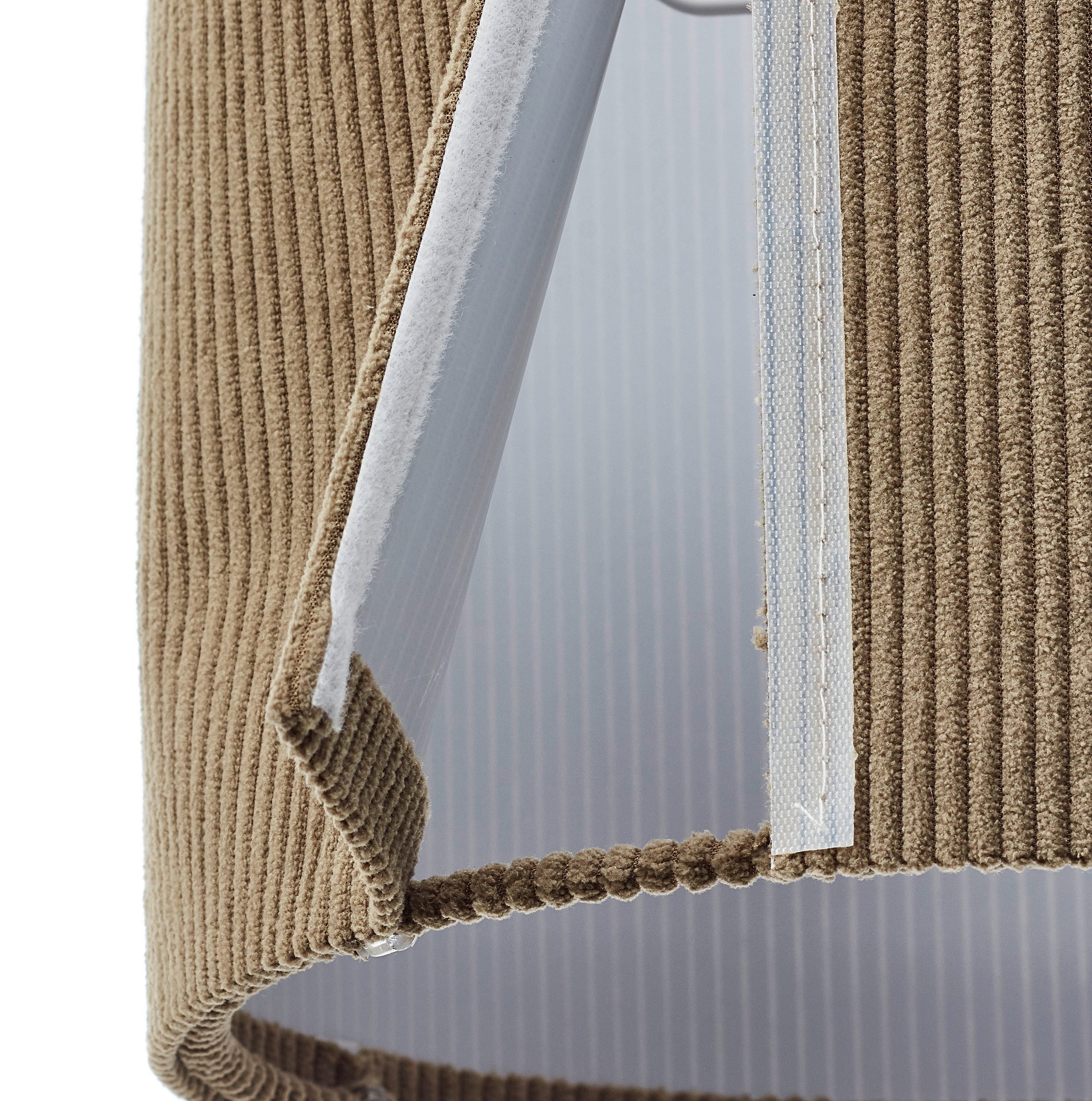 Brilliant Leuchten Hanglamp TONY met cord-lampenscherm, 150 x 94 x 23 cm, 3x e27, inkortbaar, textiel, grijs (1 stuk)
