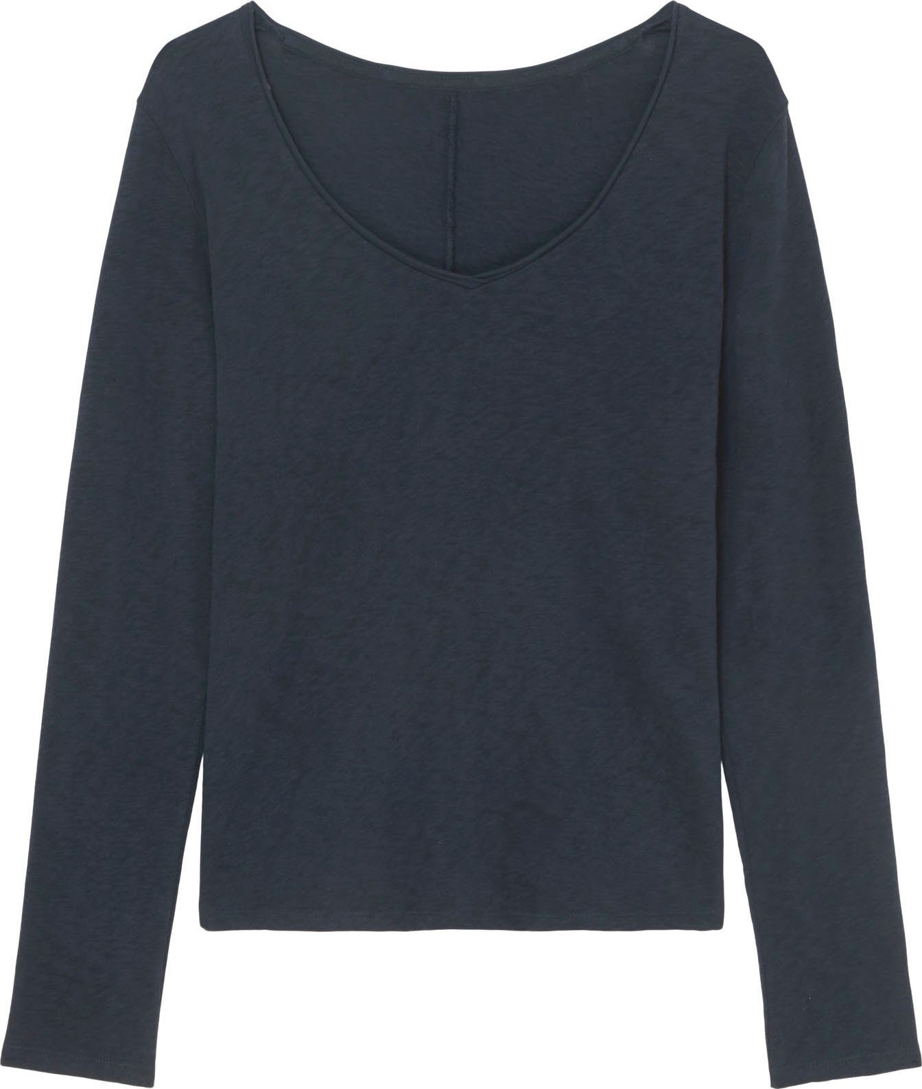 Marc O'Polo DENIM Shirt met lange mouwen met rolrand langs de v-hals