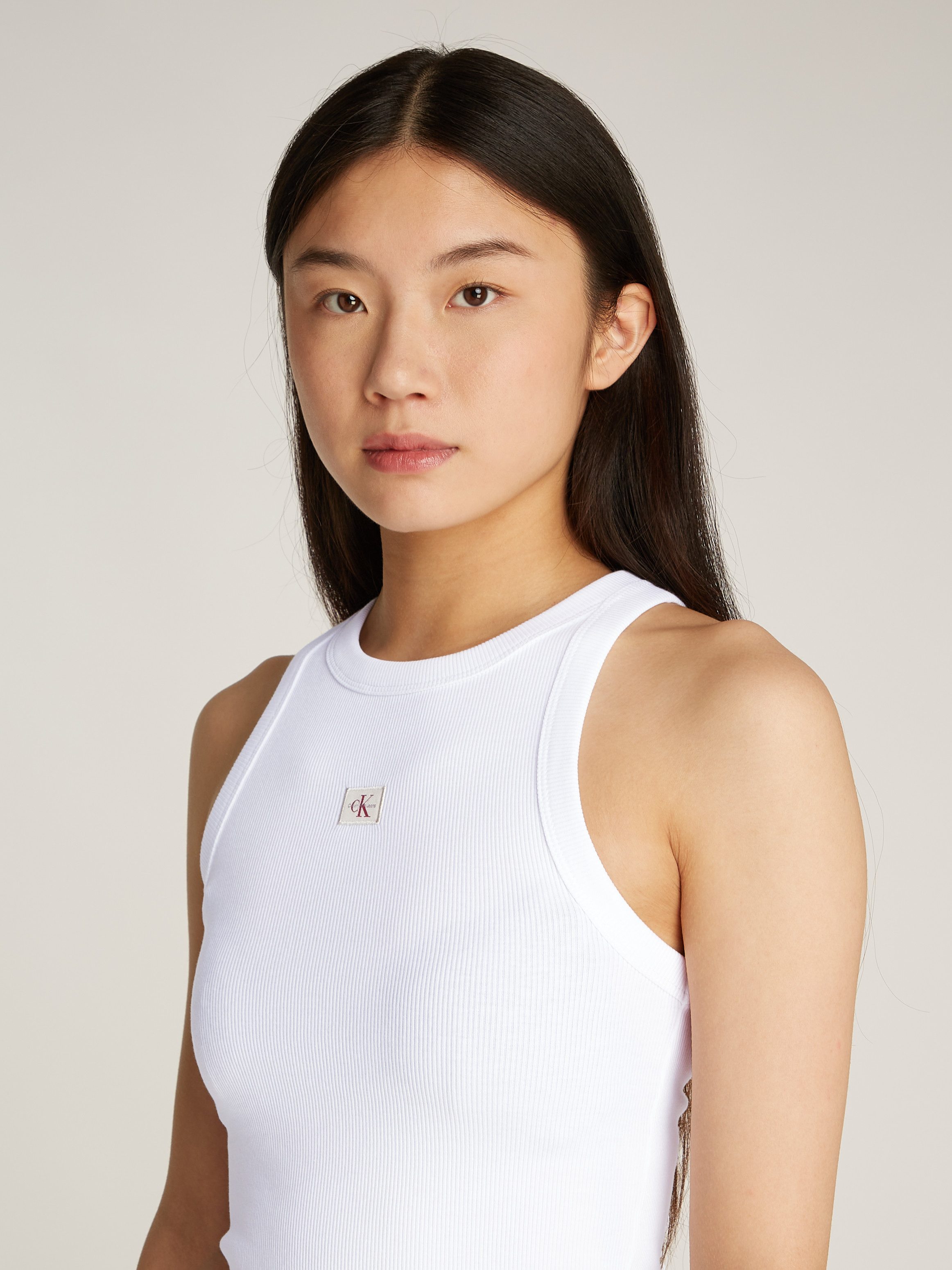 Calvin Klein Tanktop WOVEN LABEL RIB TANK TOP