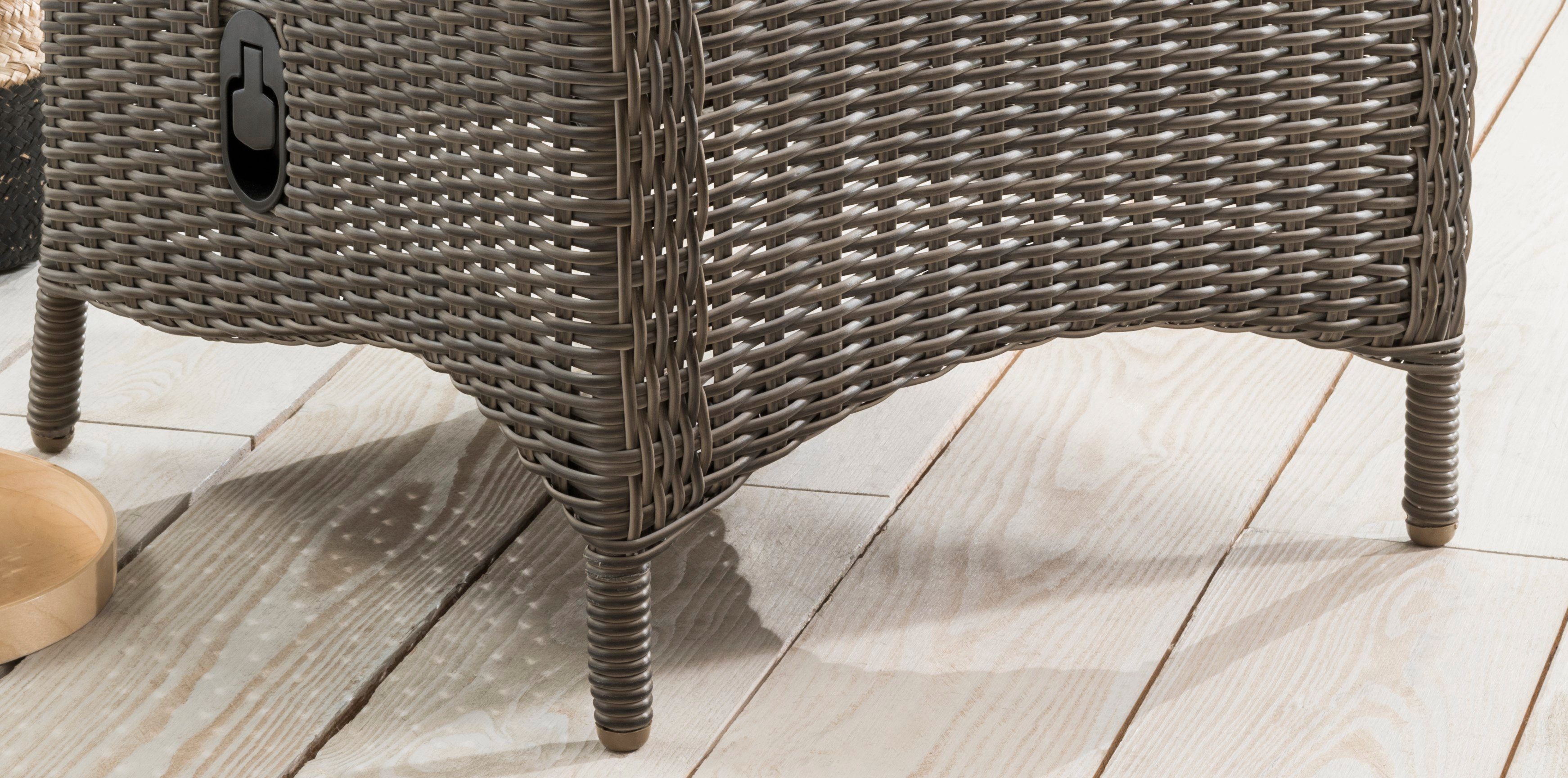 Destiny Fauteuil PALMA CASA Aluminium, polyrattan, incl. voetenbank en kussens (set, 4-delig)