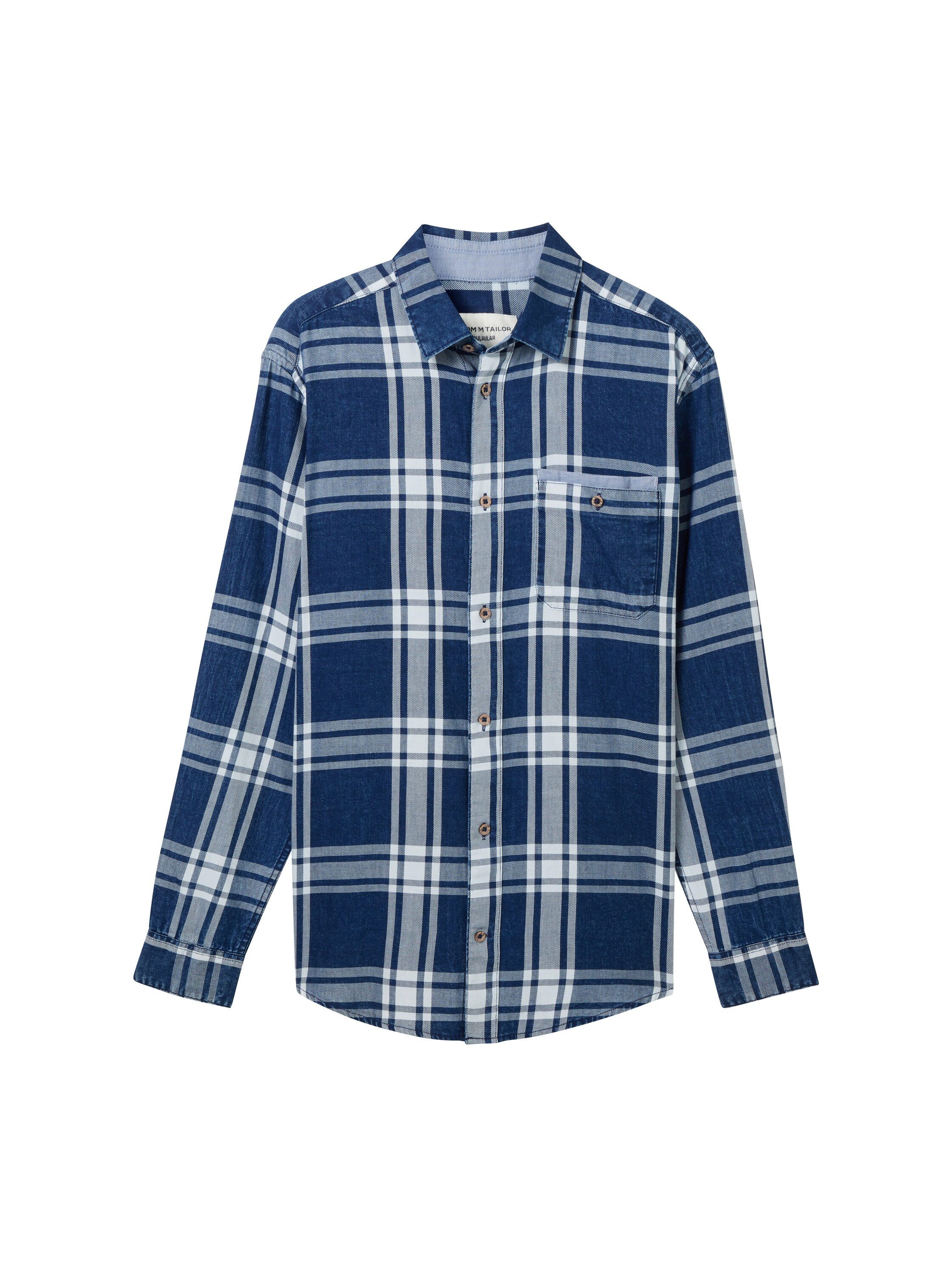 Tom Tailor Overhemd met lange mouwen met geruit patroon
