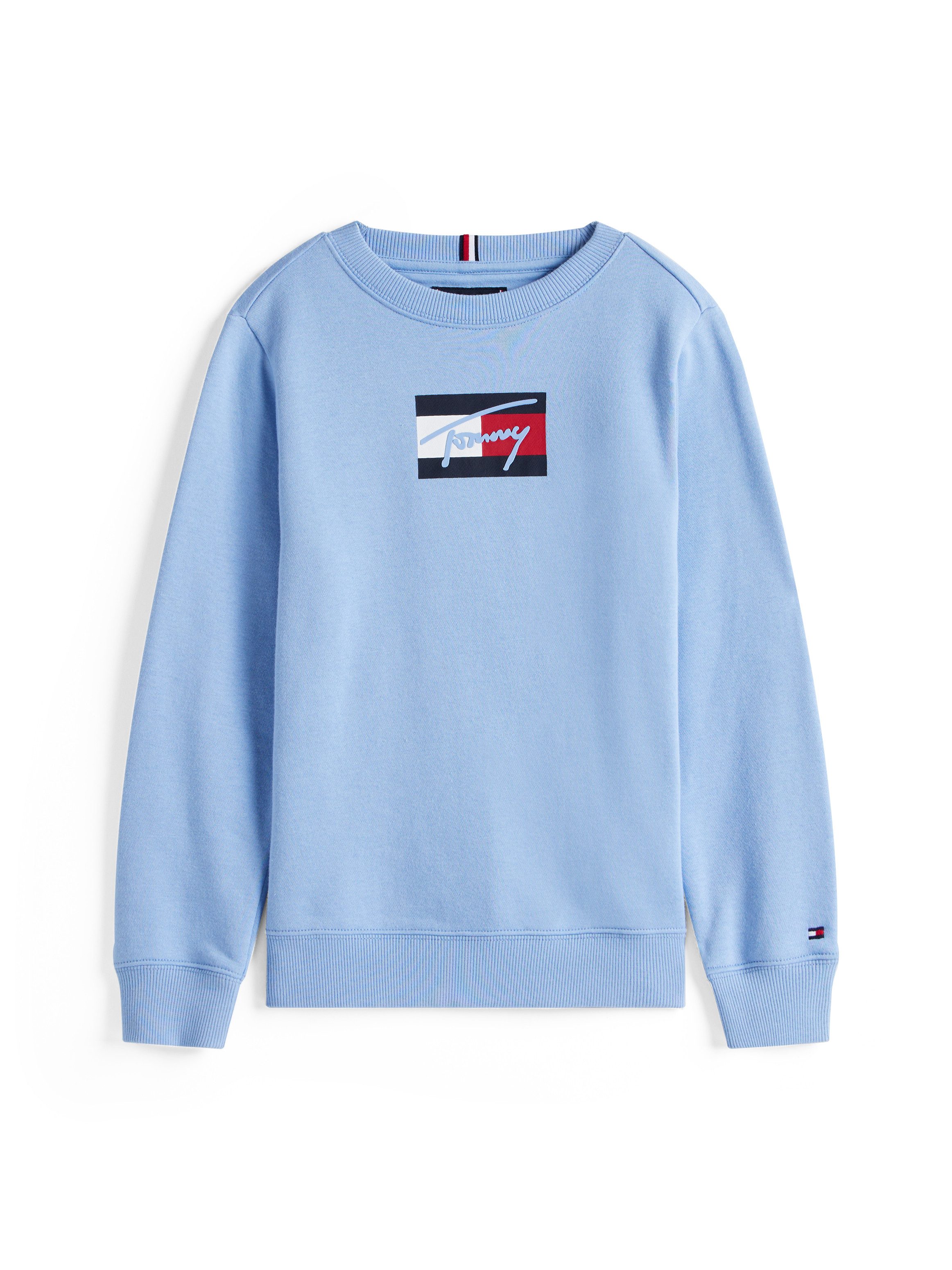 Tommy Hilfiger Sweatshirt TOMMY SCRIPT FLAG SWEATSHIRT voor kinderen tot 16 jaar, vlag-logo-print