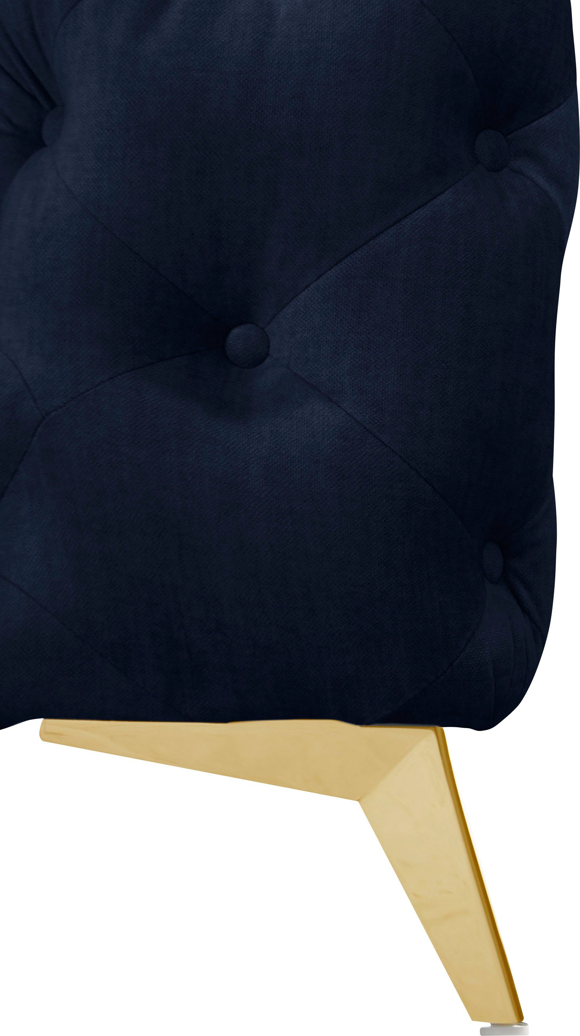 Leonique Chesterfield-bank Glynis L-vorm luxueuze capitonnage, moderne chesterfield look, kleur van de poten ter keuze