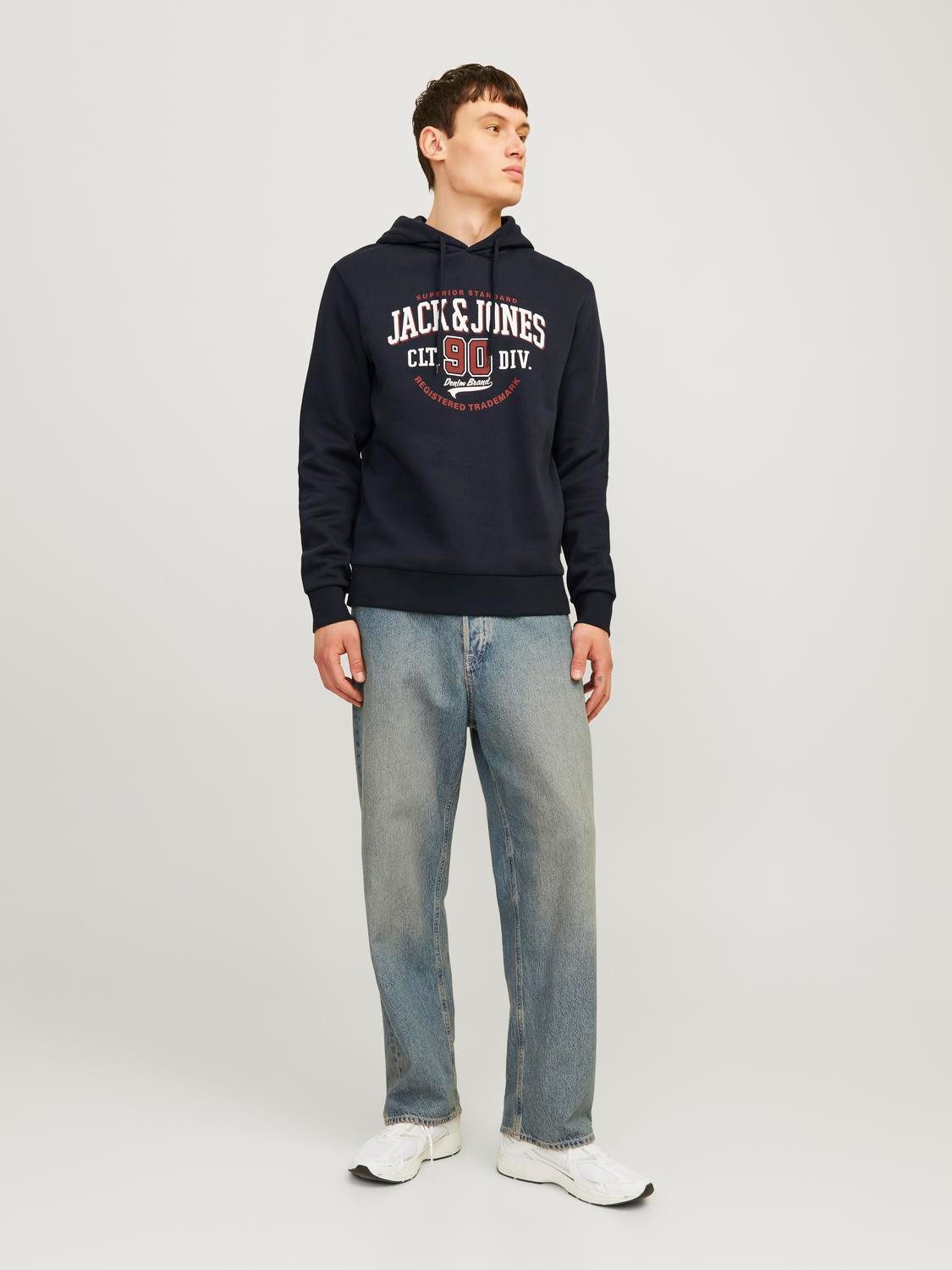 Jack & Jones Hoodie JJELOGO SWEAT HOOD 2 COL 24 25 NOOS