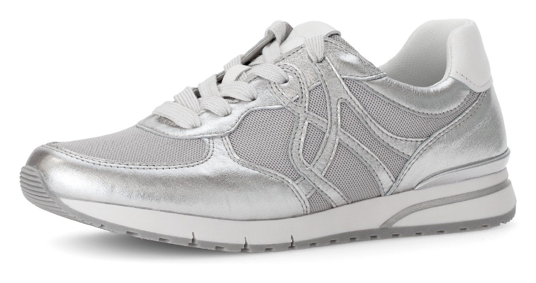 Gabor Sneakers met sleehak Florence , vrijetijdsschoen, lage schoen, veterschoen in comfortwijdte g (=breed)