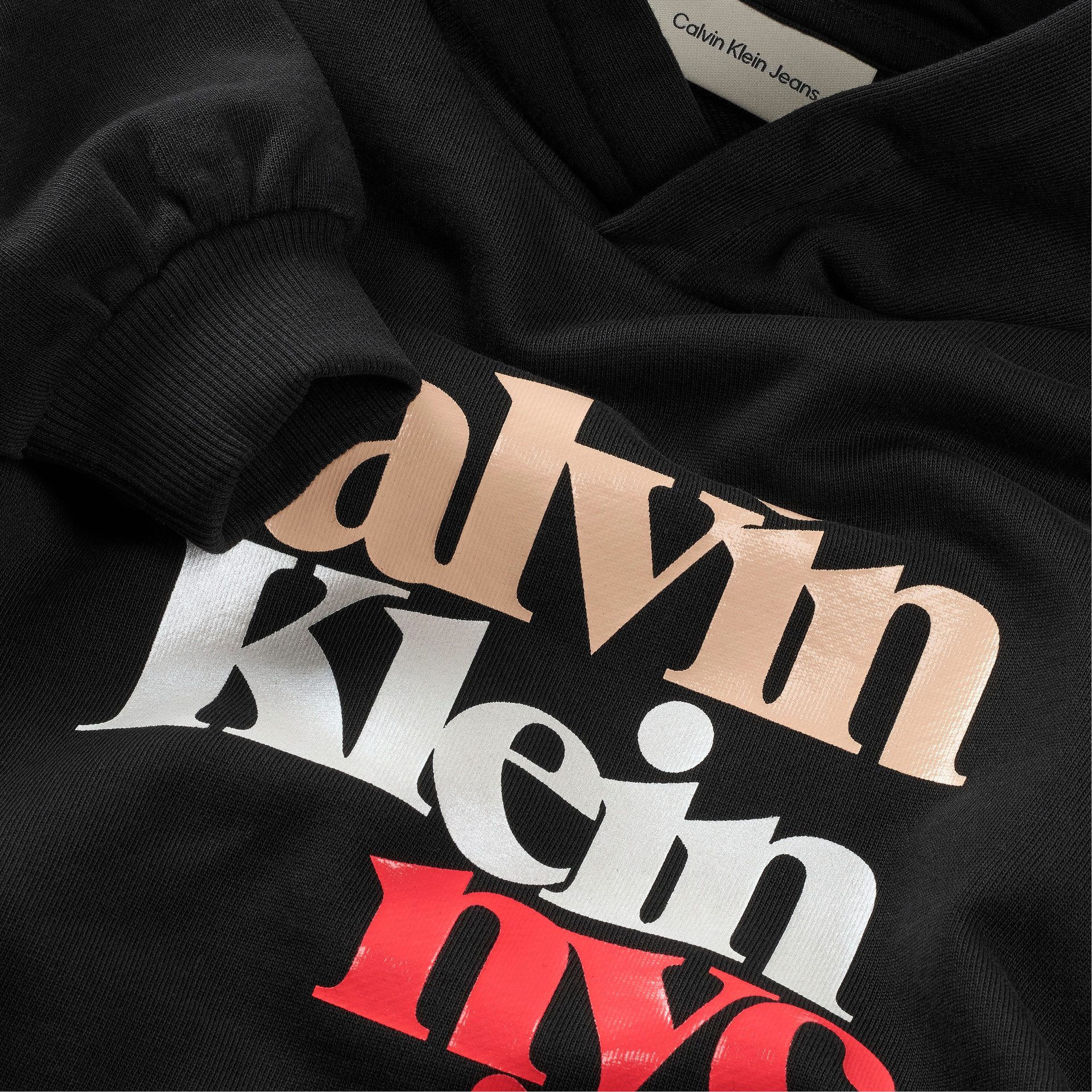 Calvin Klein Hoodie PEARL SIGNATURE TERRY HOODIE voor kinderen tot 16 jaar, met grote print