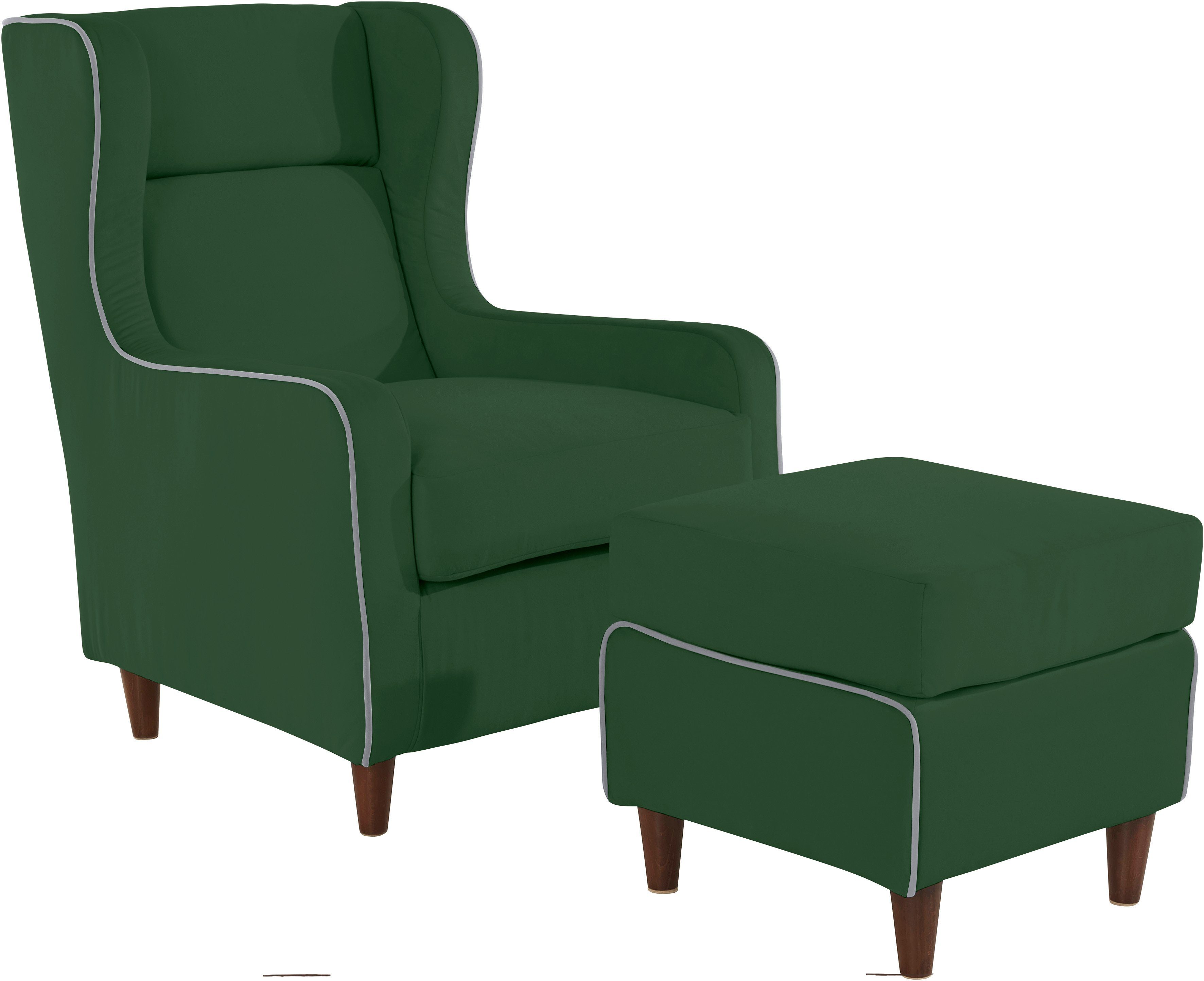 INOSIGN Oorfauteuil Rhada met contrastkleurige opstaande naad, bxdxh: 73x85x99 cm