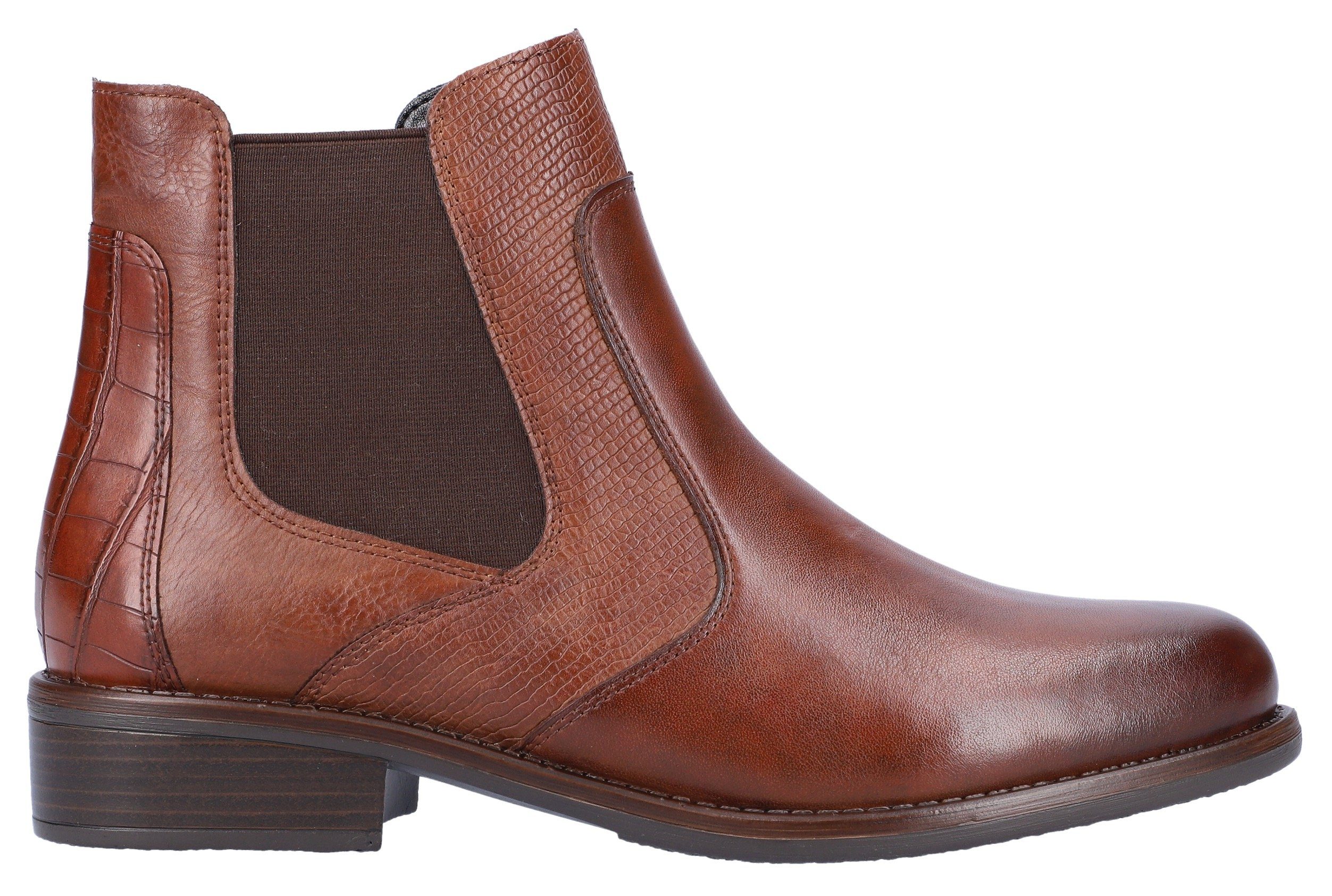 Remonte Chelsea-boots blokhak, laarsjes, business schoen, accenten in reptiel-look