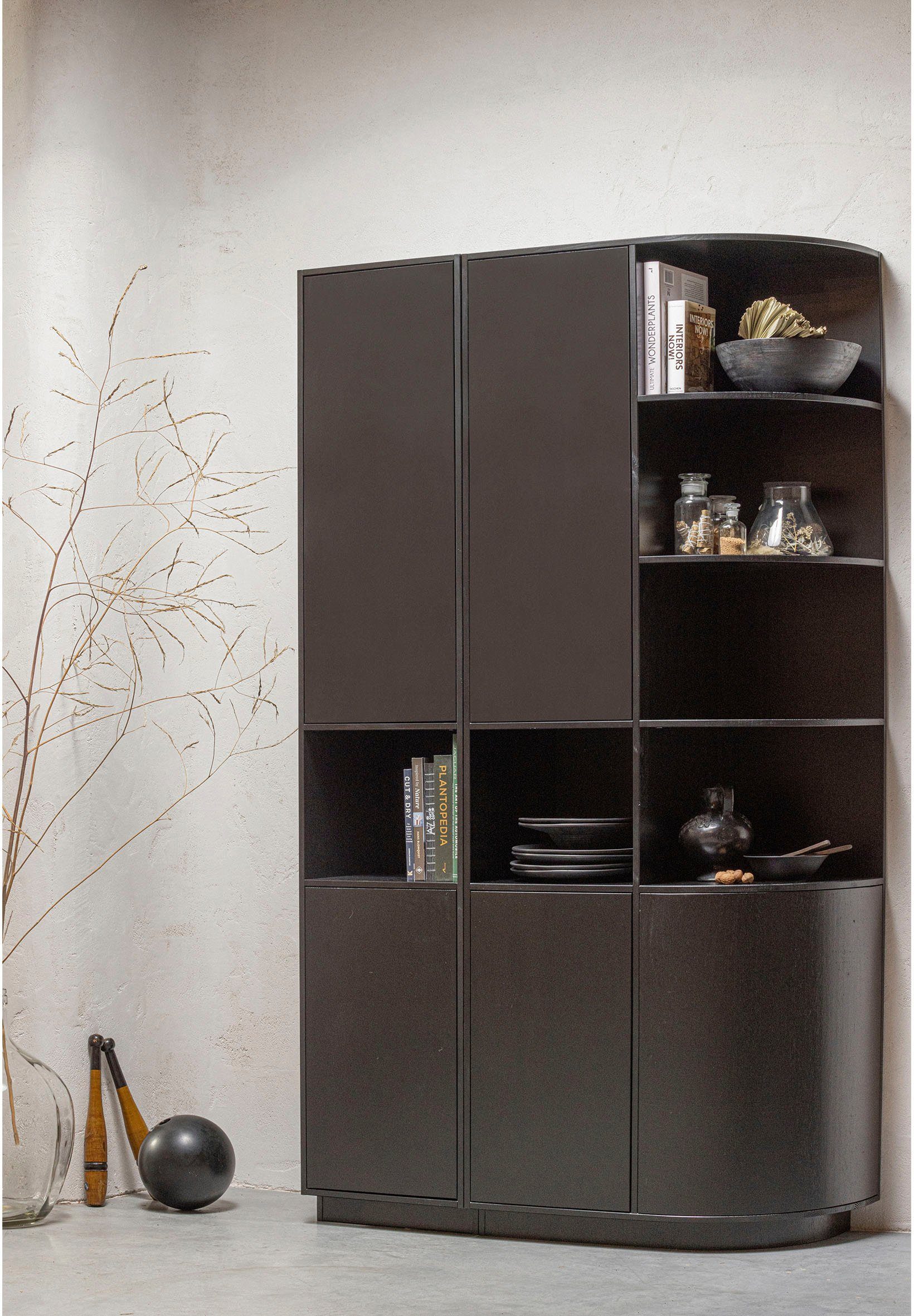 WOOOD Vitrinekast Finca met modern push-to-open systeem, breedte 78 cm