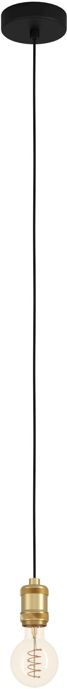 EGLO Hanglamp YORTH Hanglamp in zwart en bruin van staal - excl. E27 - 40W (1 stuk) hanglampen zwart