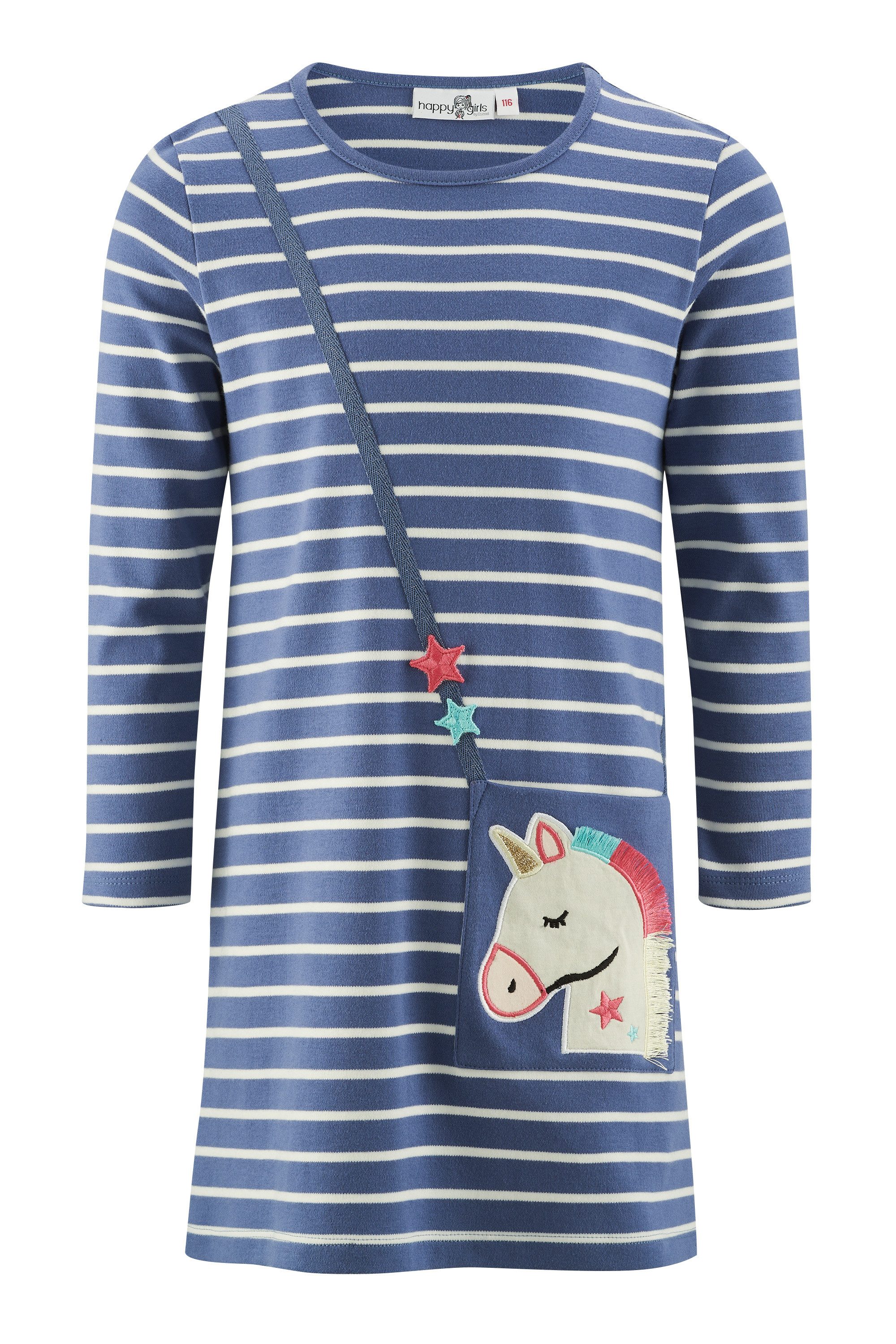 happy girls Jerseyjurk meisjes jersey jurken maat 92 blauw
