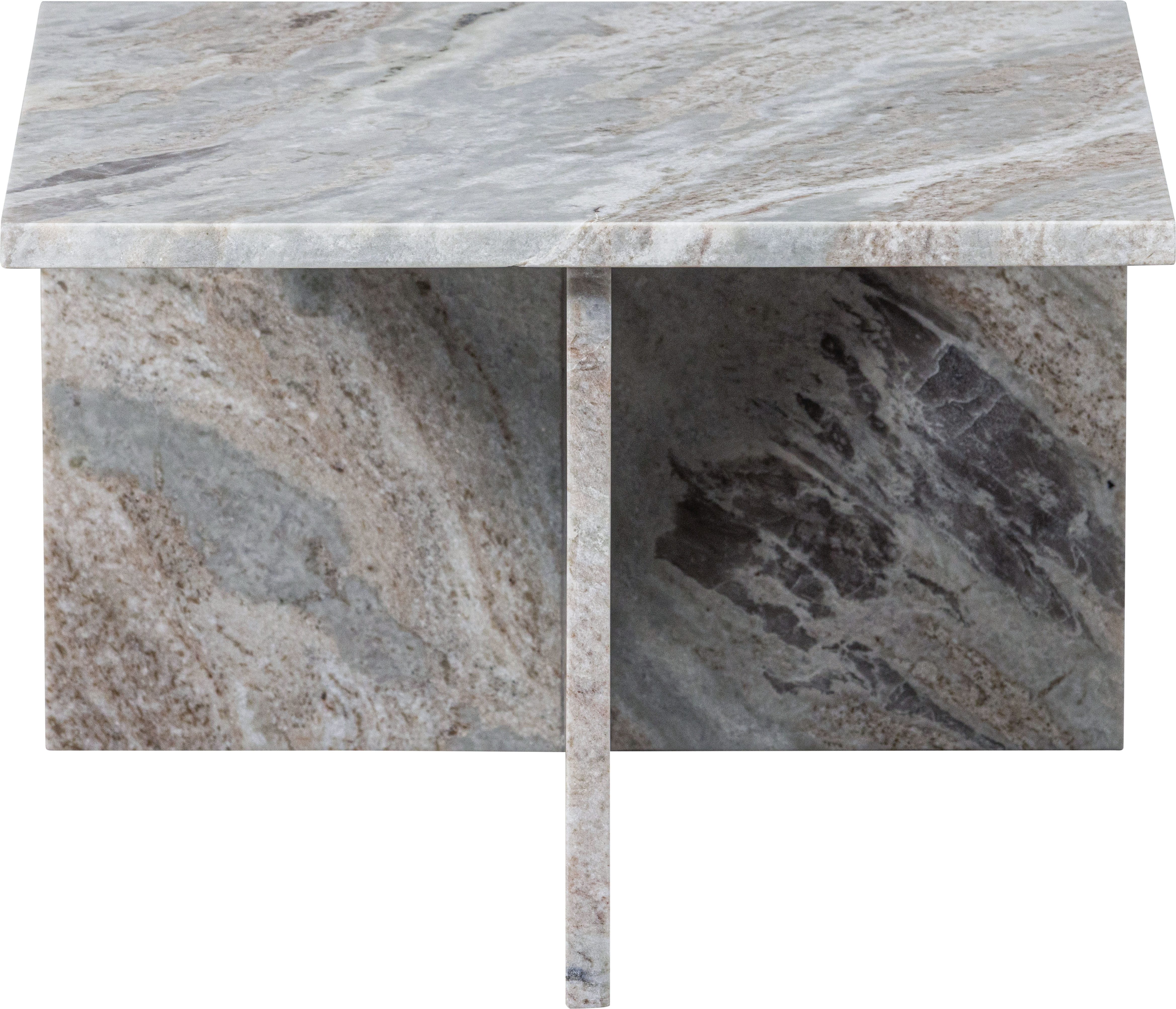 WOOOD Salontafel Xhail met een royale tafelblad, van marmer, h 35 cm x b 50 cm