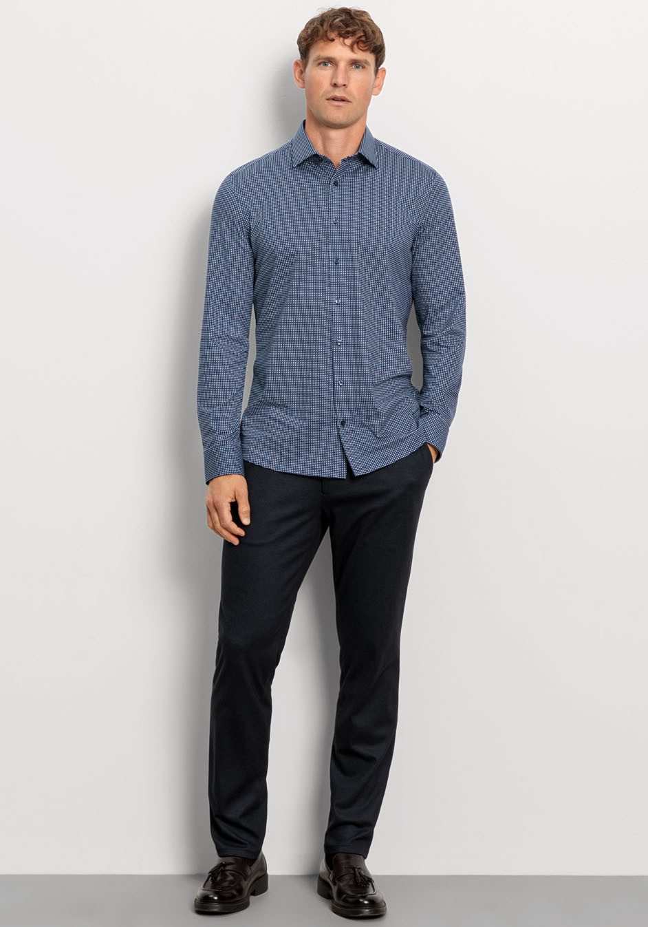 OLYMP Businessoverhemd Level Five 24/Seven body fit 24/seven dynamic flex jersey kwaliteit