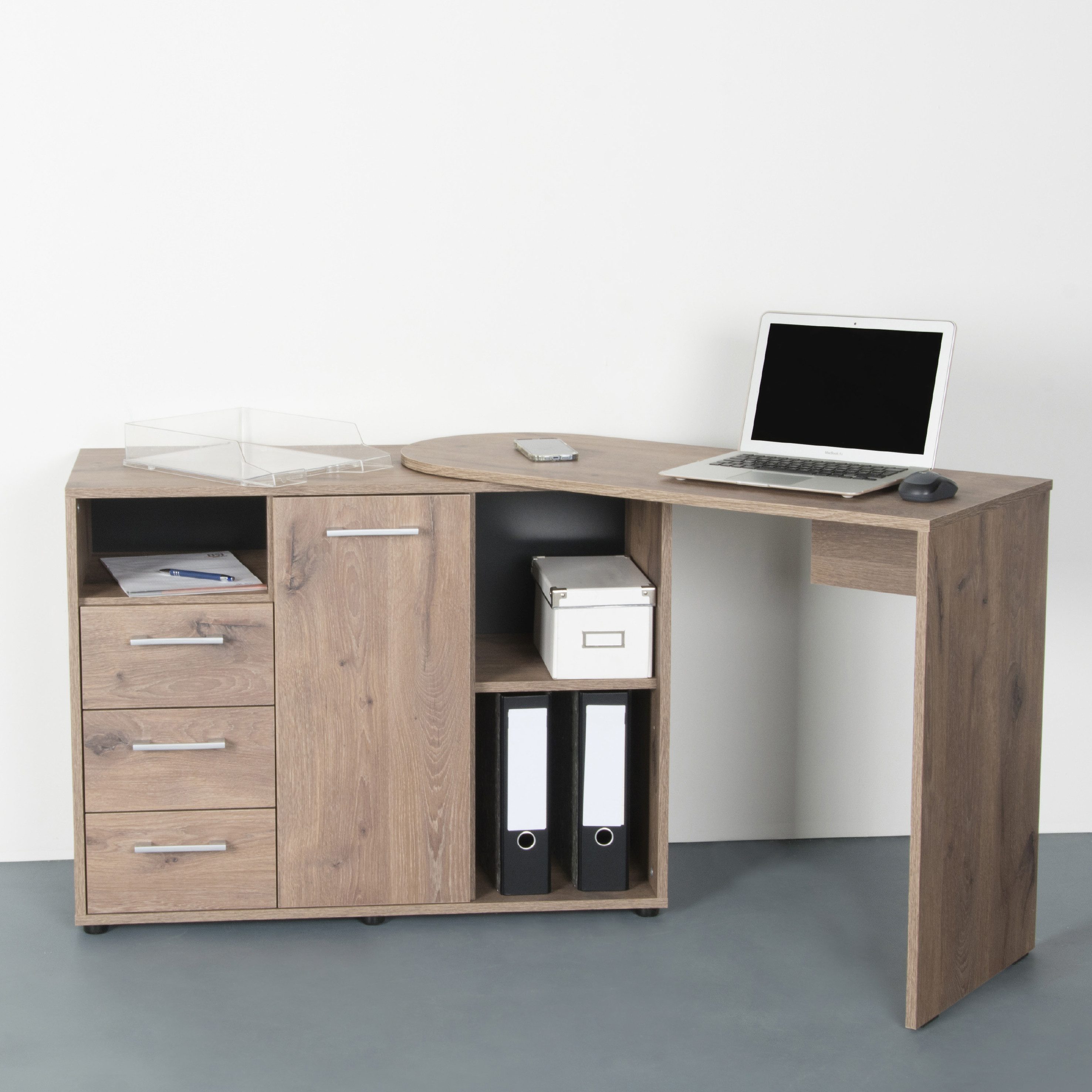 VOGL Möbelfabrik Bureau draaibaar tafelblad, ruimtebesparend, made in germany