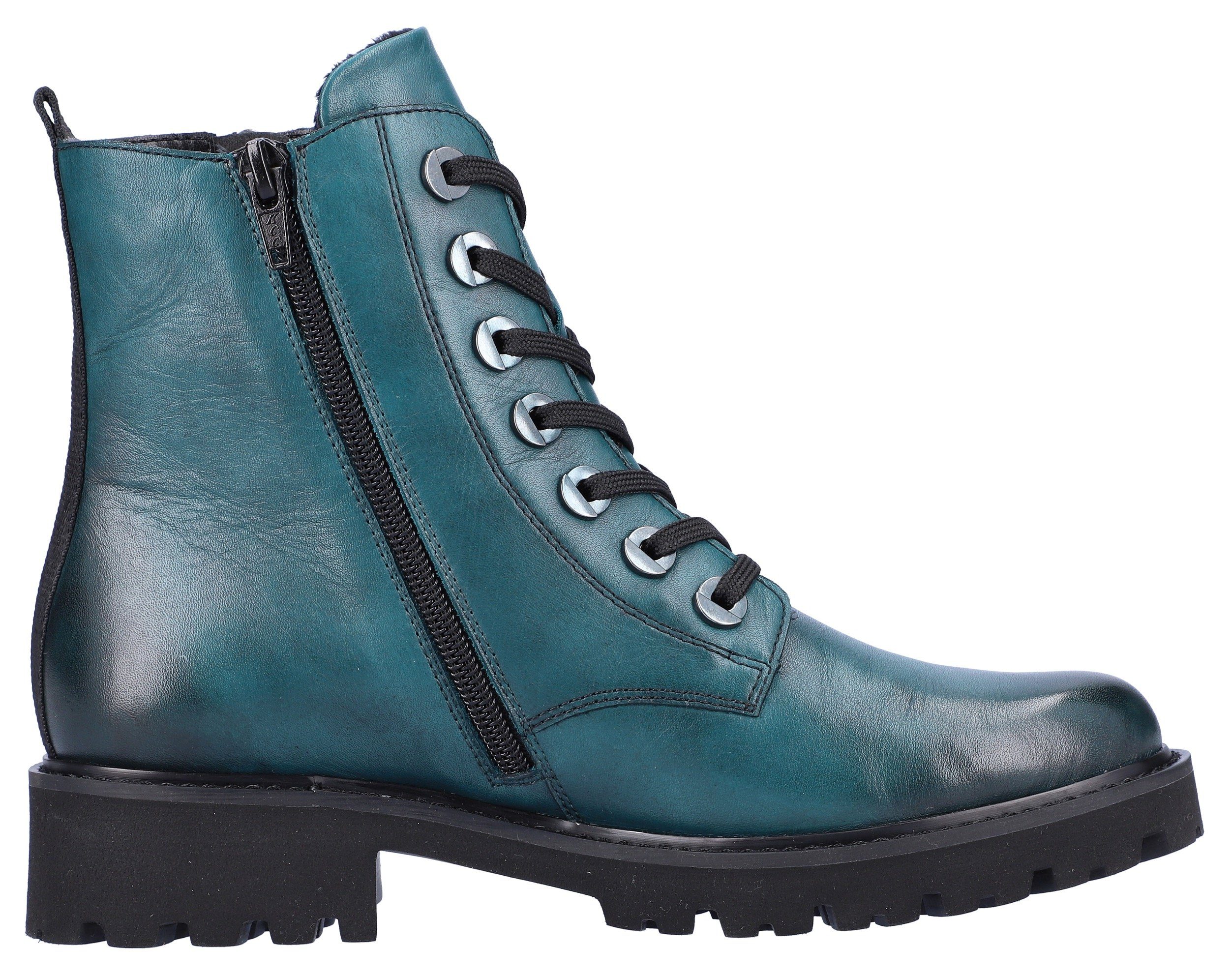 Remonte Veterlaarsjes blokhak, laarsjes, veterschoenen, flats in used look