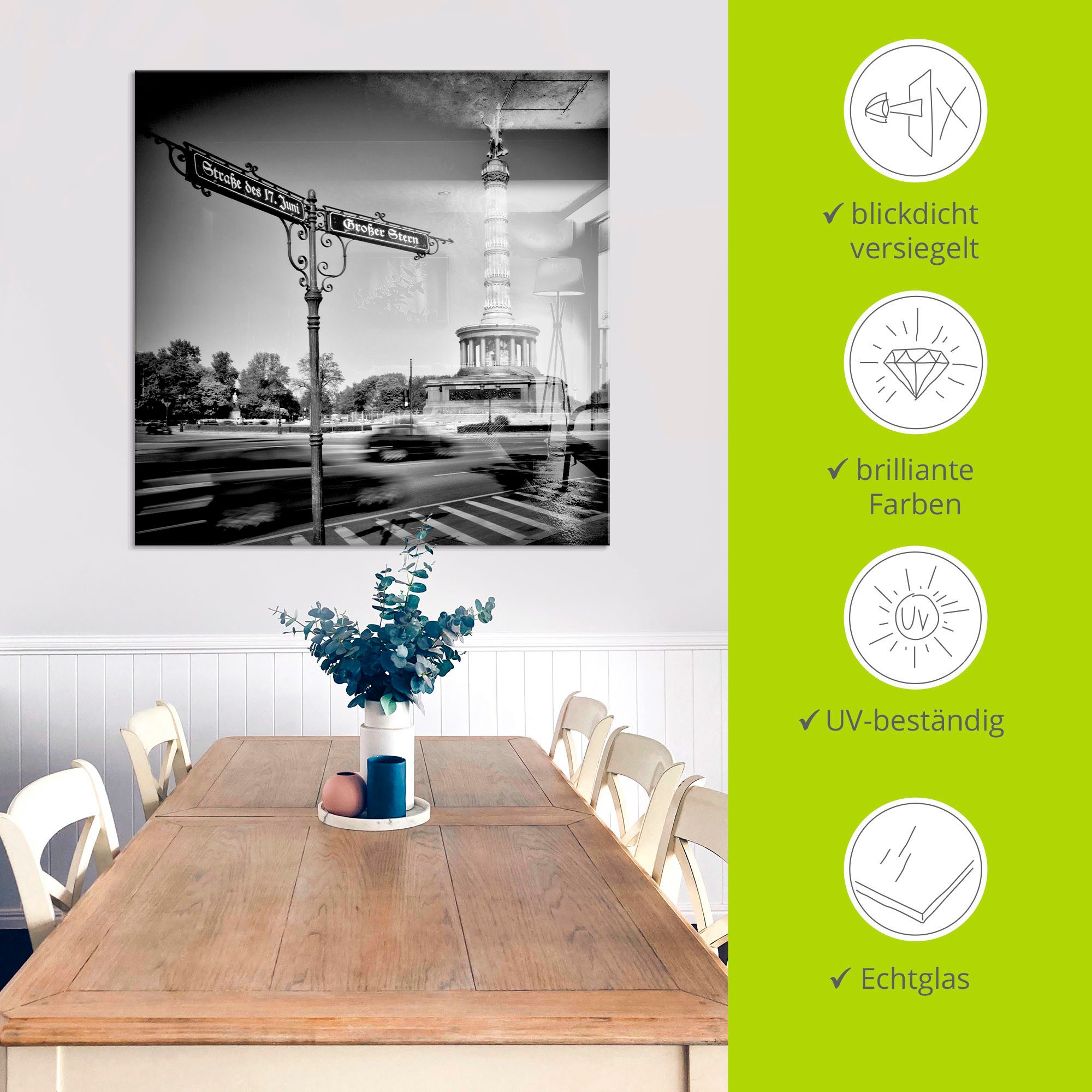 Artland Print op glas Berlijn Overwinningszuil III