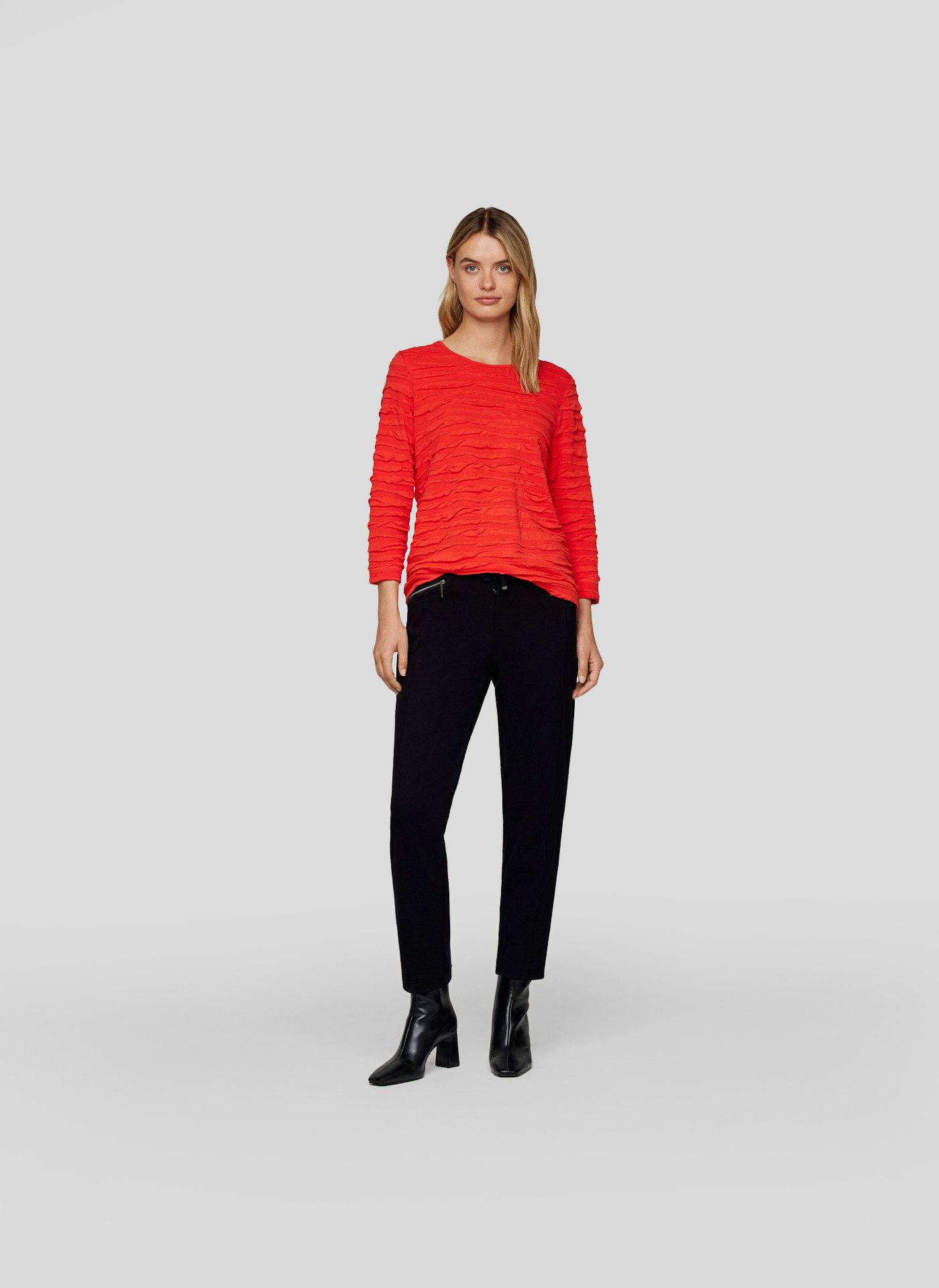 Rabe Shirt met 3/4 mouwen met golfstructuur