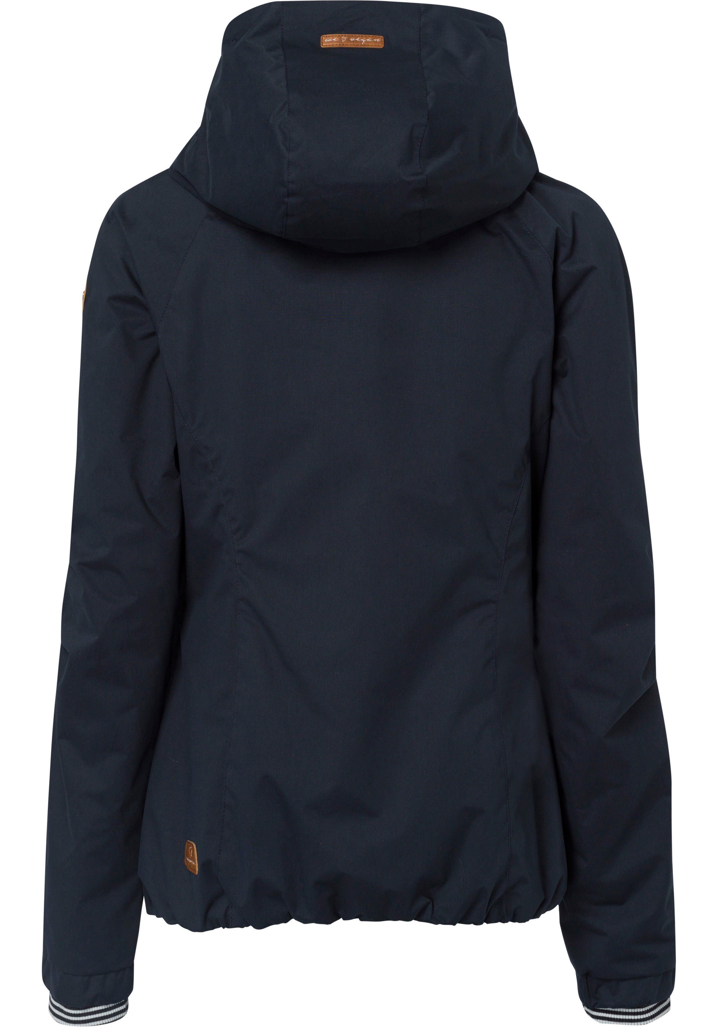 Ragwear Outdoorjack DIZZIE UNI O trendy jas met capuchon voor het tussenseizoen